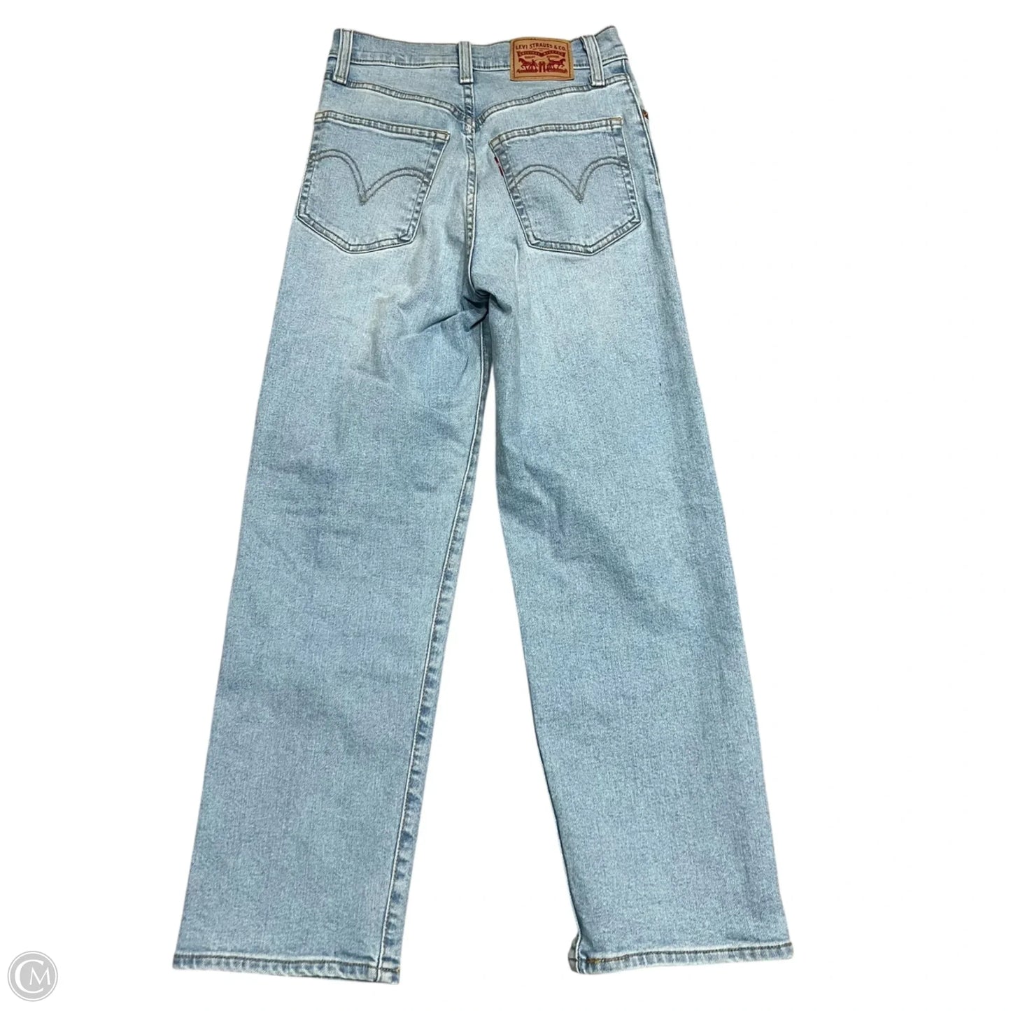 Jeans Straight By Levis In Blue Denim, Size: 2