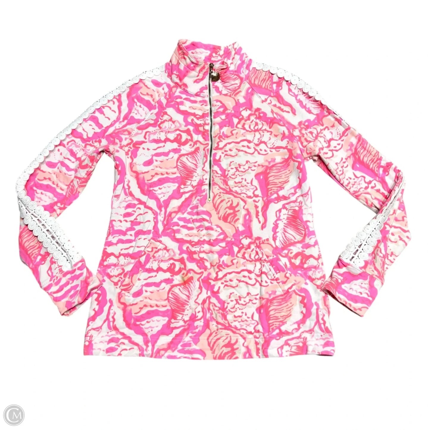 Sweatshirt Designer By Lilly Pulitzer In Pink & White, Size: Xs