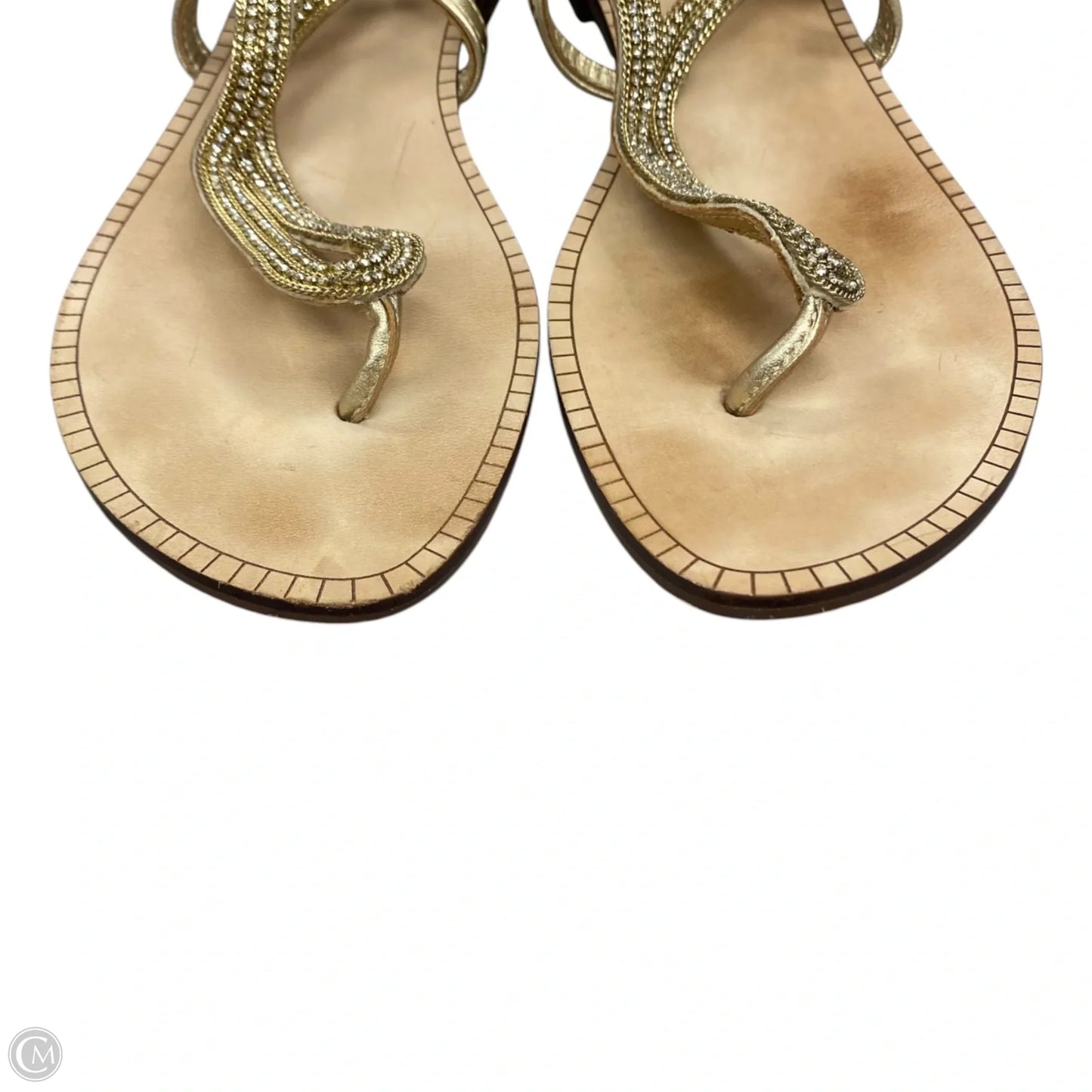 Sandals Designer By Lilly Pulitzer In Gold, Size: 7