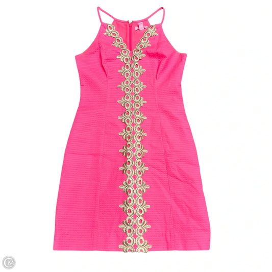 Dress Designer By Lilly Pulitzer In Gold & Pink, Size: Xxs