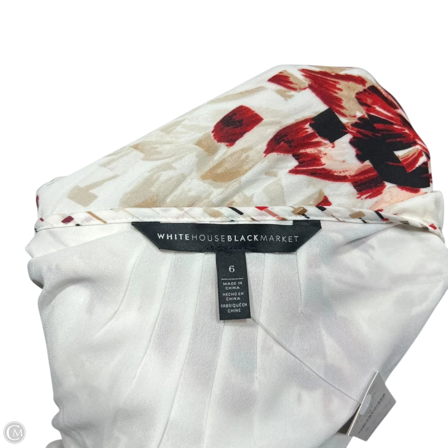 Dress Casual Short By White House Black Market In Red & White, Size: S
