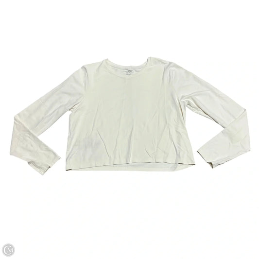 Top Long Sleeve By Harmony & Balance In Cream, Size: Xl