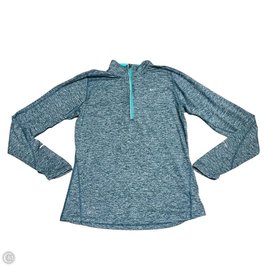 Athletic Jacket By Nike In Blue & Grey, Size: M