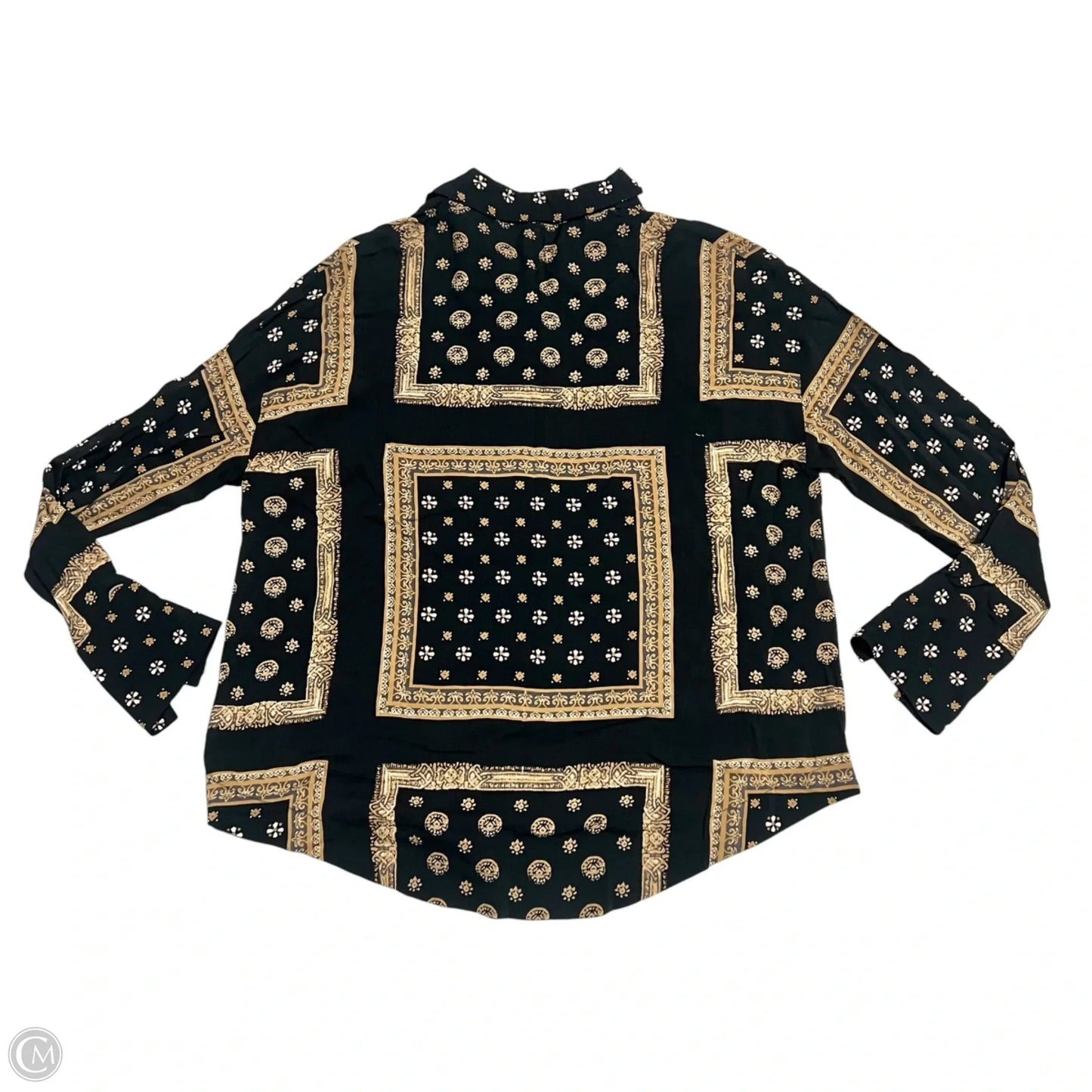 Top Long Sleeve By Free People In Black & Tan, Size: Xs