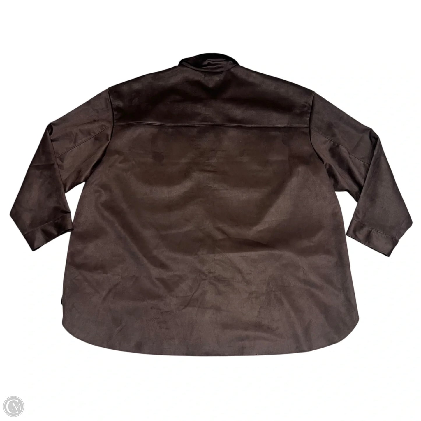 Top Long Sleeve By Torrid In Brown, Size: 3x