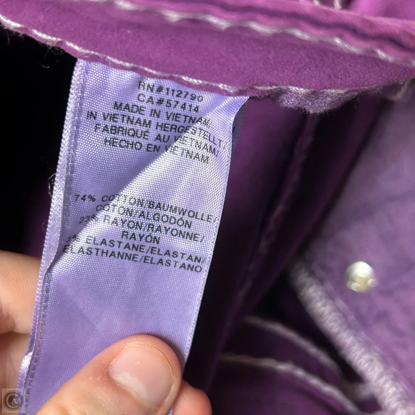 Jeans Skinny By True Religion In Purple, Size: 6