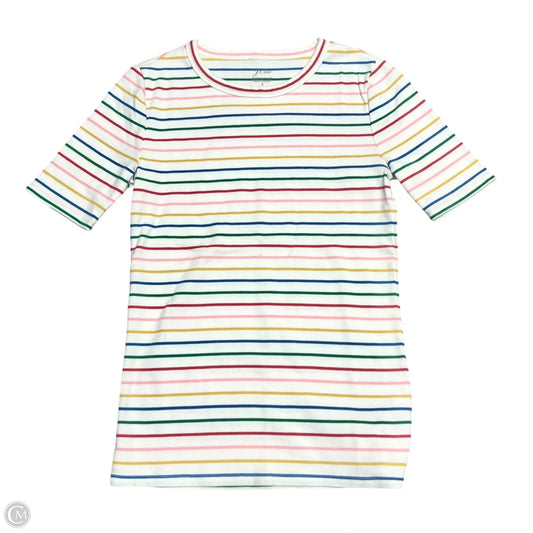 Top Short Sleeve By J. Crew In Multi-colored, Size: S