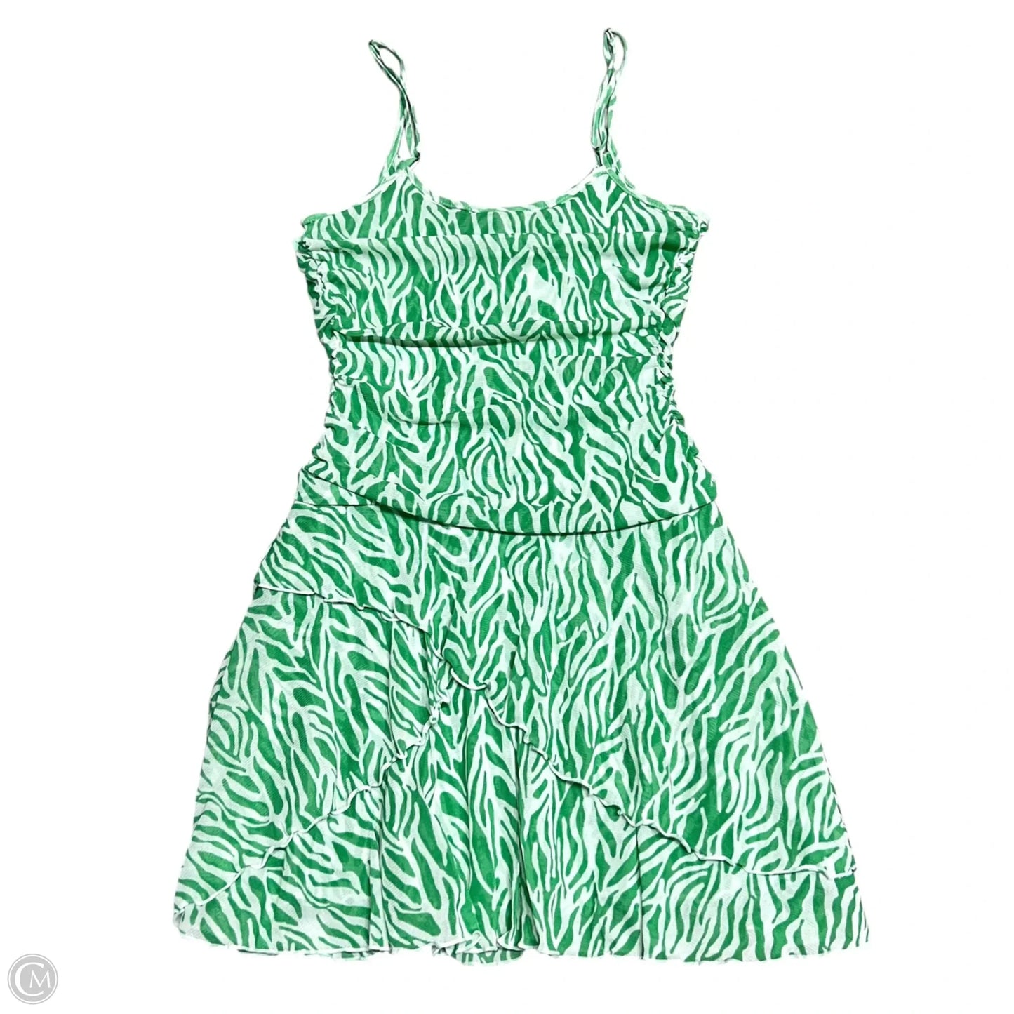 Dress Designer By Diane Von Furstenberg In Green & White, Size: Xs