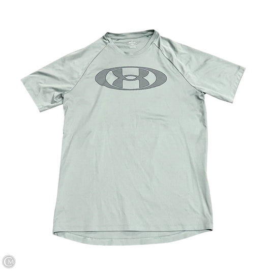 Athletic Top Short Sleeve By Under Armour In Blue, Size: S