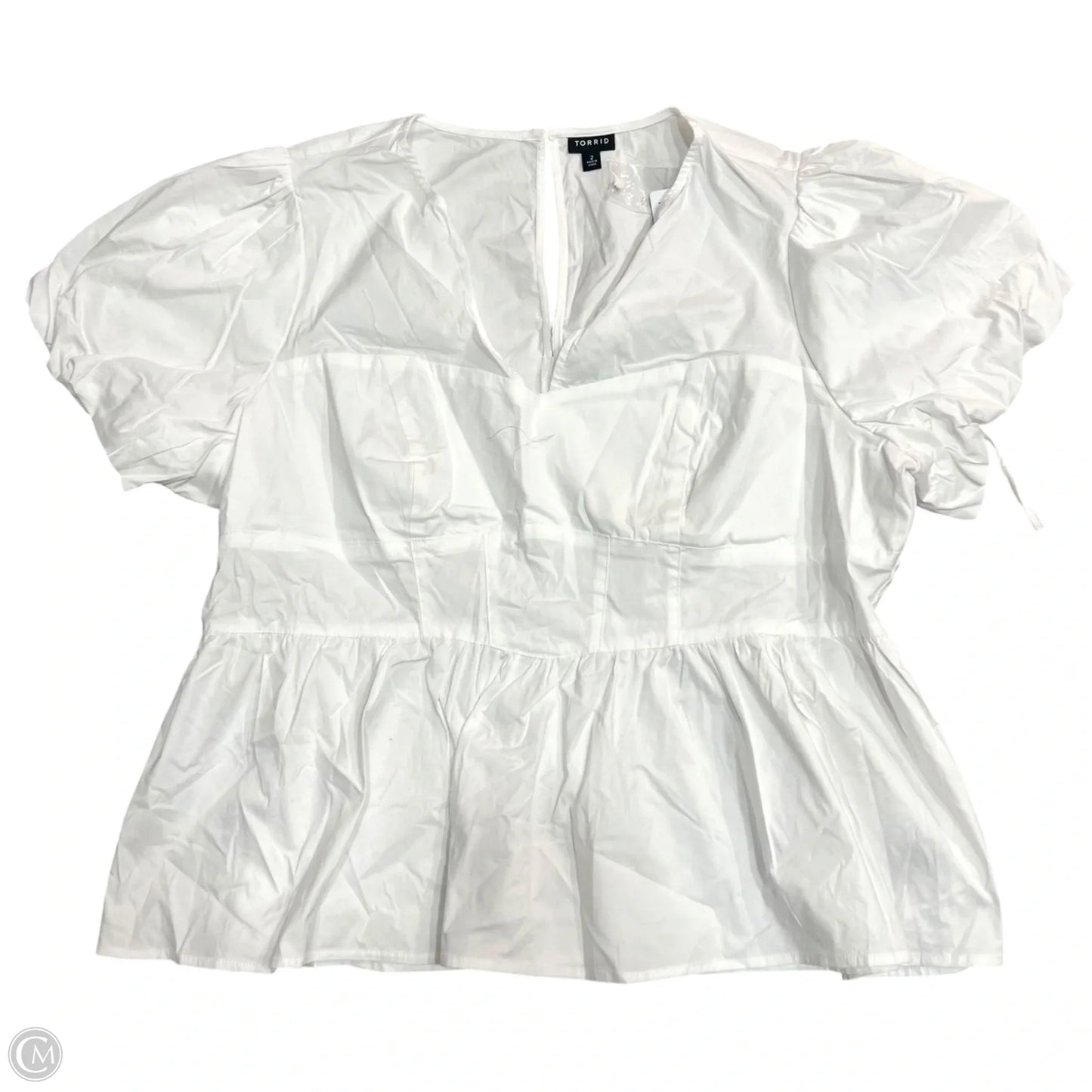 Top Short Sleeve By Torrid In Cream, Size: 2x
