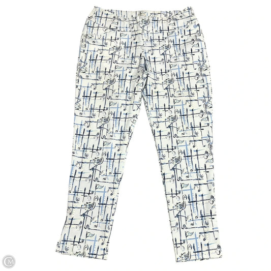 Pants Designer By Lilly Pulitzer In Blue & White, Size: 14