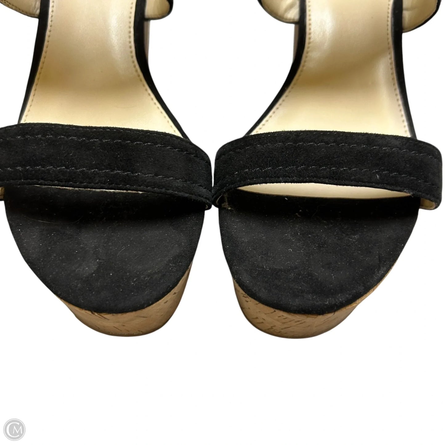 Sandals Heels Wedge By Marc Fisher In Black, Size: 9.5