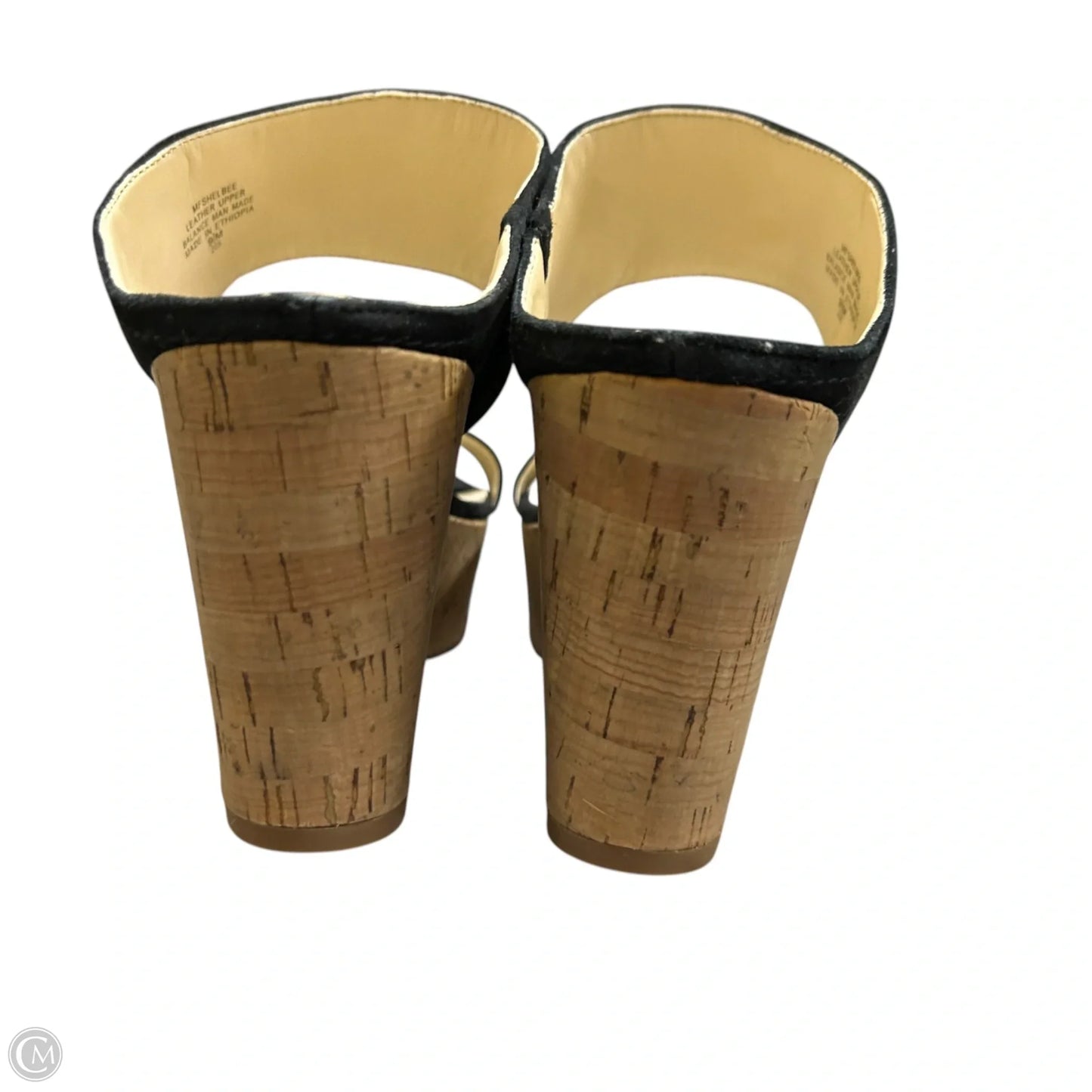 Sandals Heels Wedge By Marc Fisher In Black, Size: 9.5