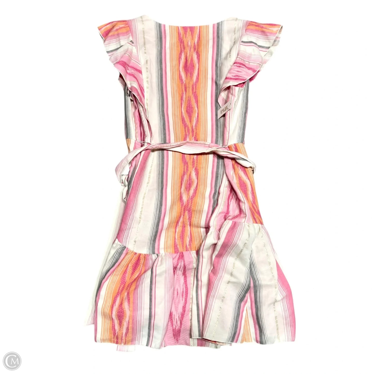 Dress Casual Short By Drew In Cream & Pink, Size: M