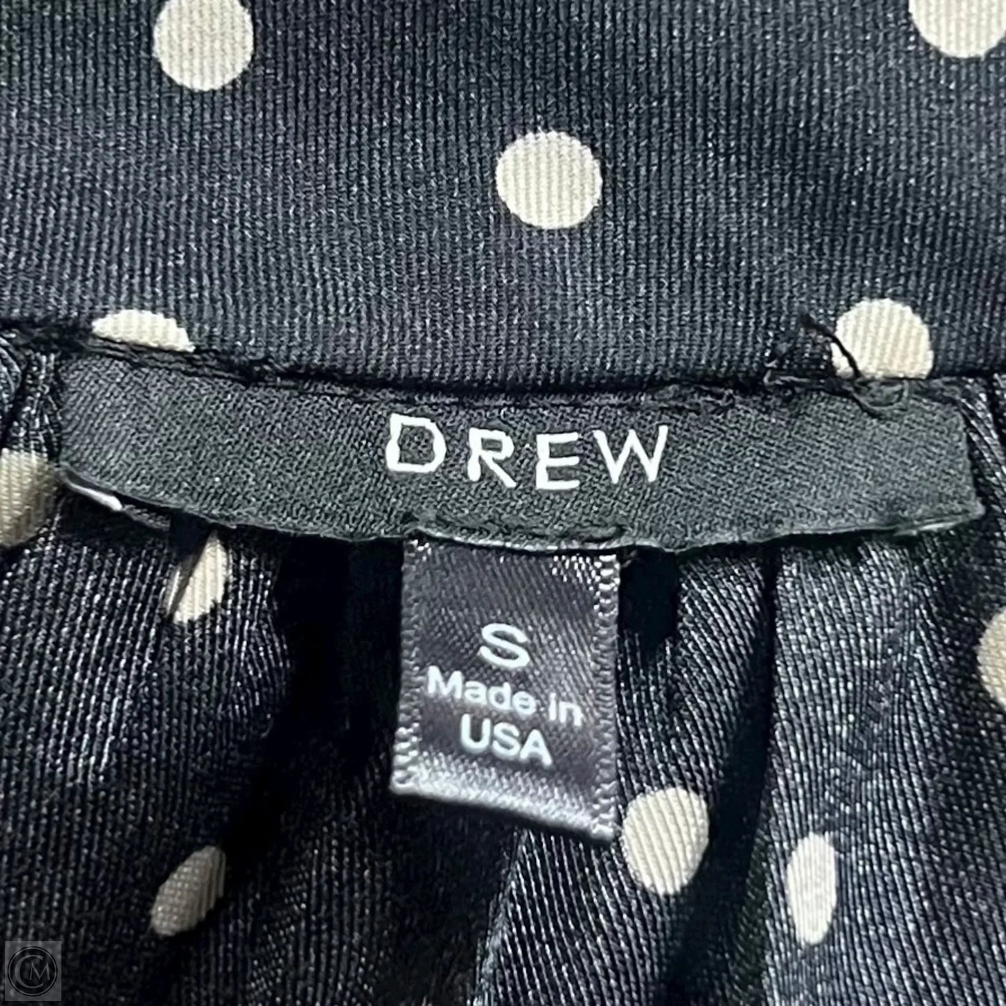 Top Sleeveless By Drew In Black & Cream, Size: S