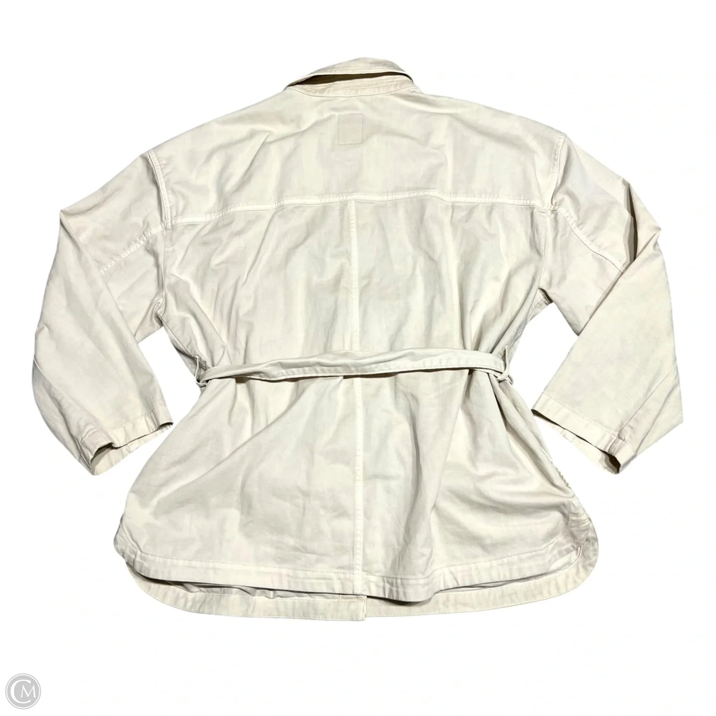 Jacket Denim By Gap In Cream, Size: Xxl