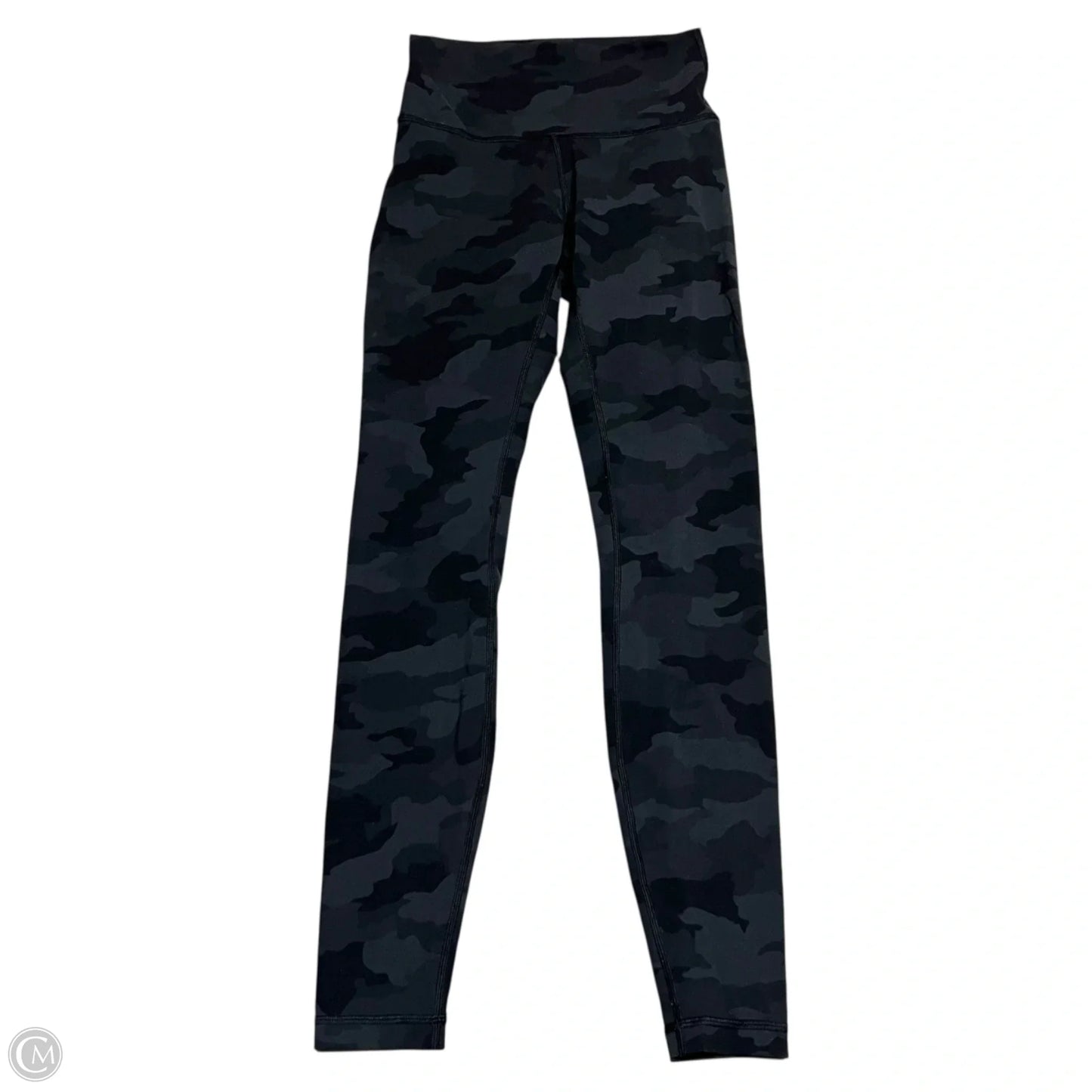 Athletic Leggings By Lululemon In Black & Grey, Size: S