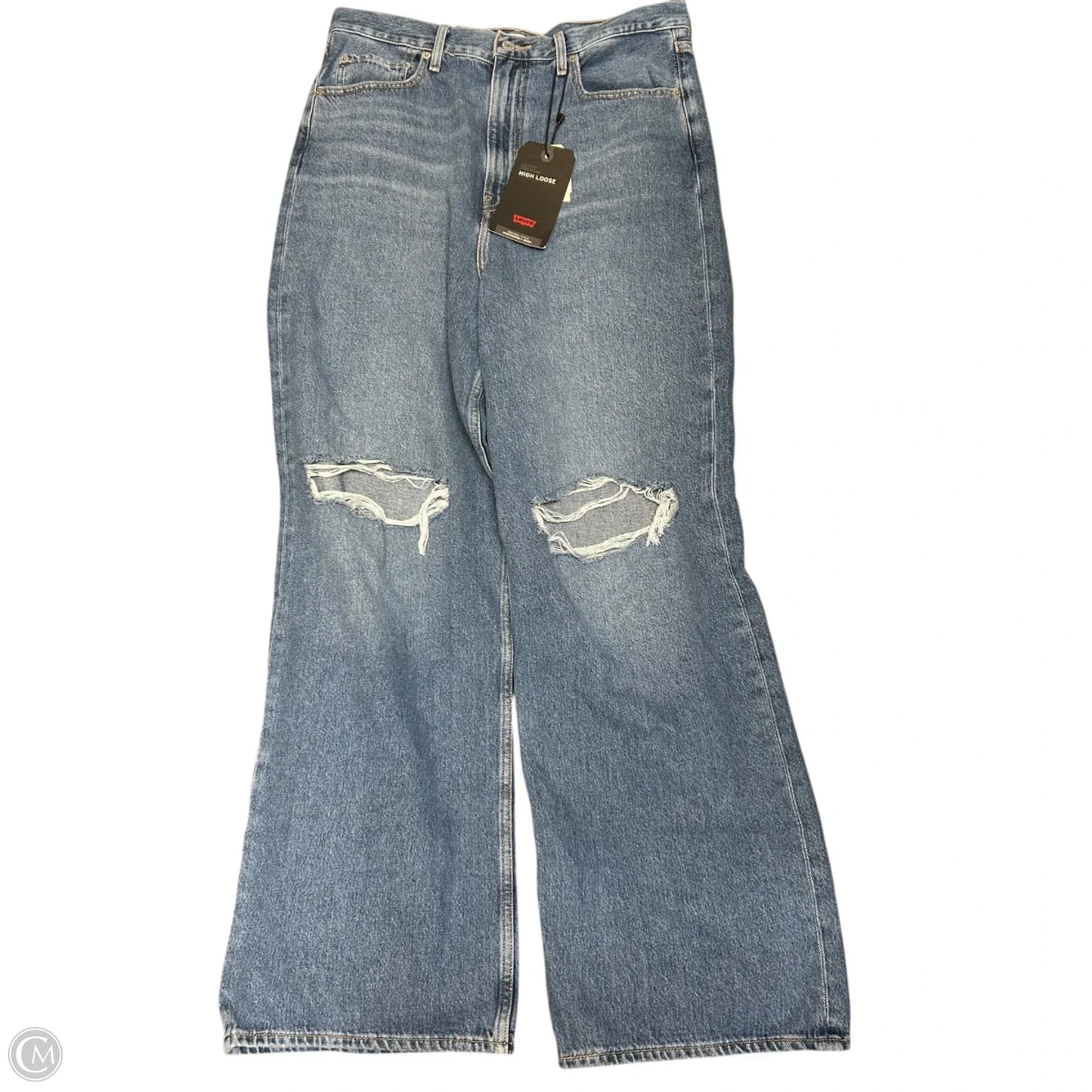 Jeans Wide Leg By Levis In Blue Denim, Size: 12