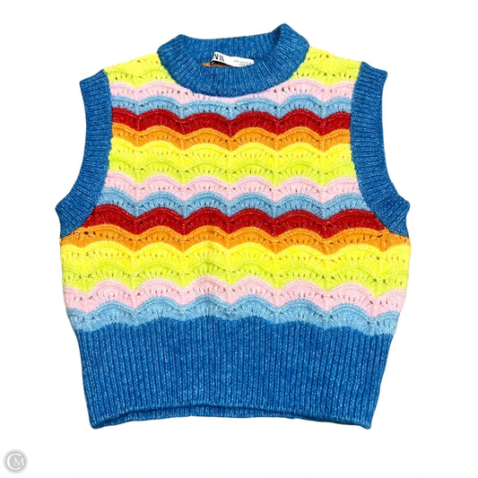 Vest Sweater By Zara In Multi-colored, Size: S