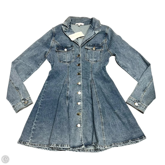 Dress Casual Midi By Hot & Delicious In Blue Denim, Size: M