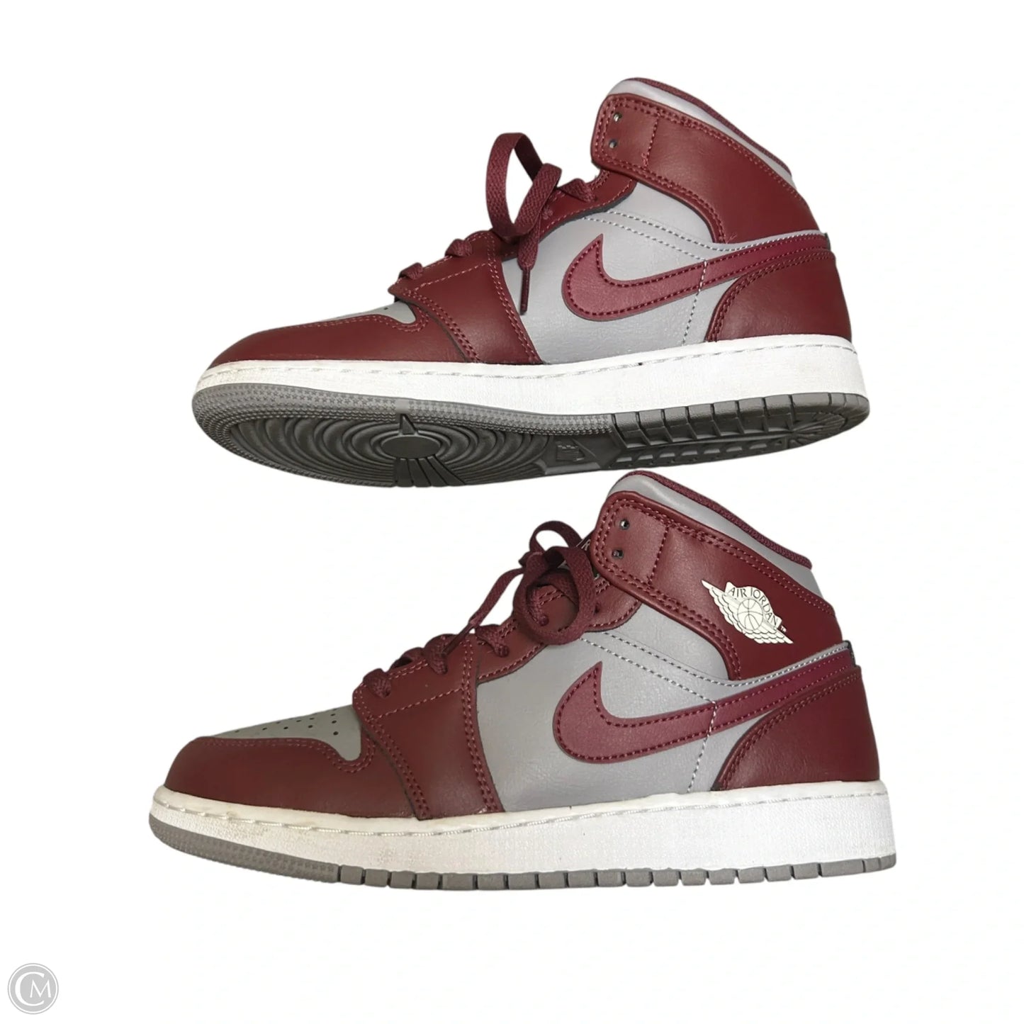 Shoes Luxury Designer By Jordan In Grey & Red, Size: 8