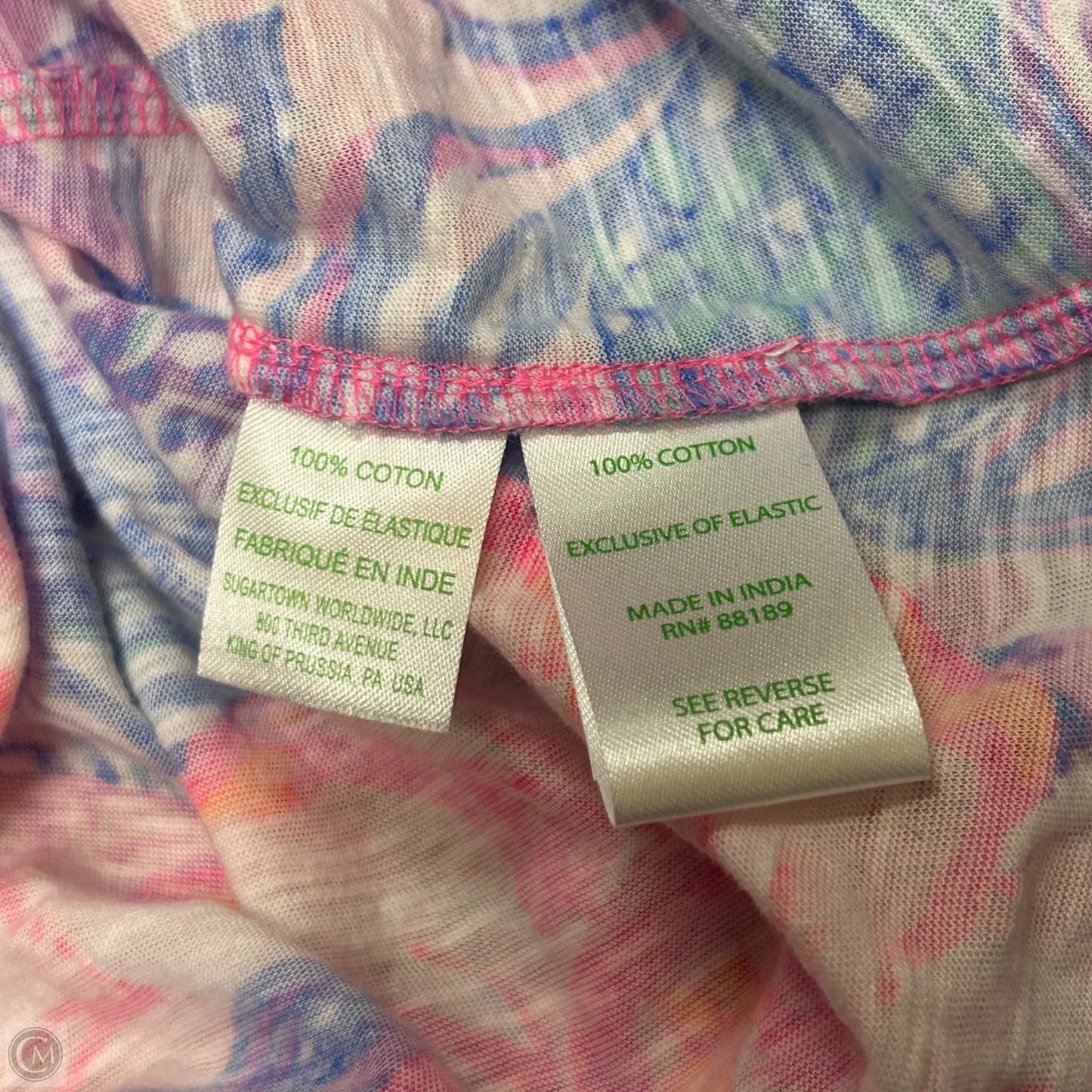 Top Sleeveless Designer By Lilly Pulitzer In Blue & Pink, Size: M
