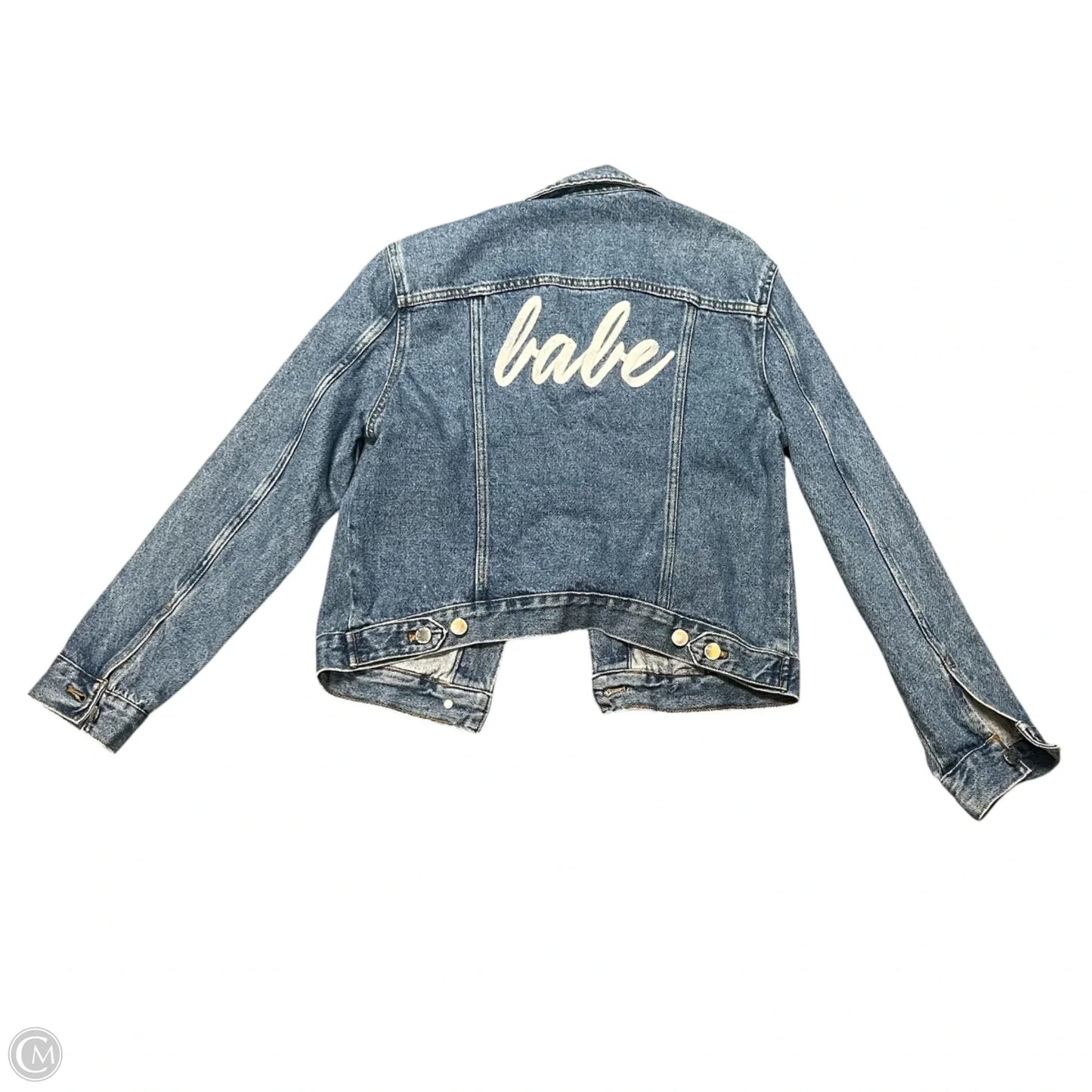 Jacket Denim By Divided In Blue Denim, Size: S