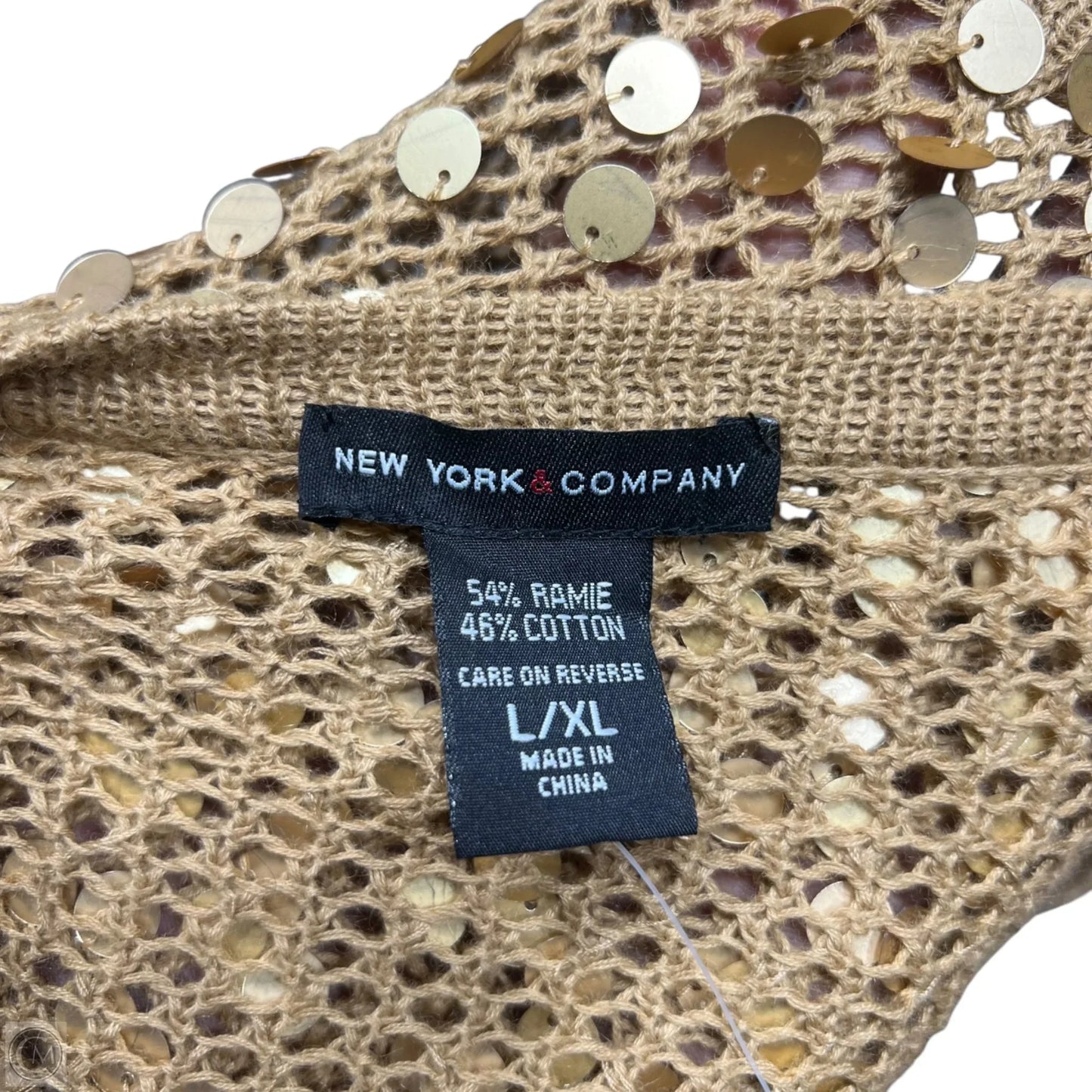 Cardigan By New York And Co In Gold, Size: L