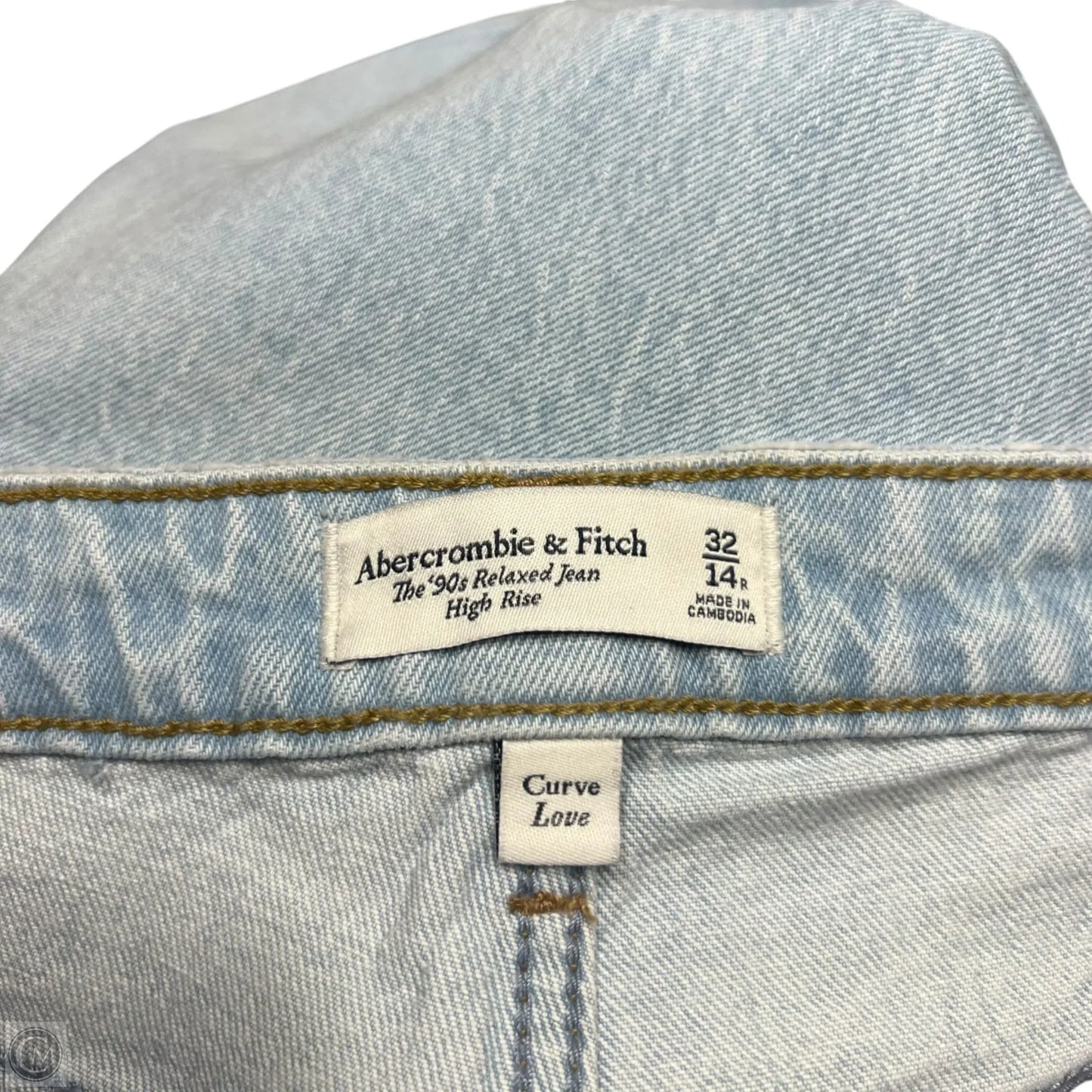 Jeans Straight By Abercrombie And Fitch In Blue Denim, Size: 14
