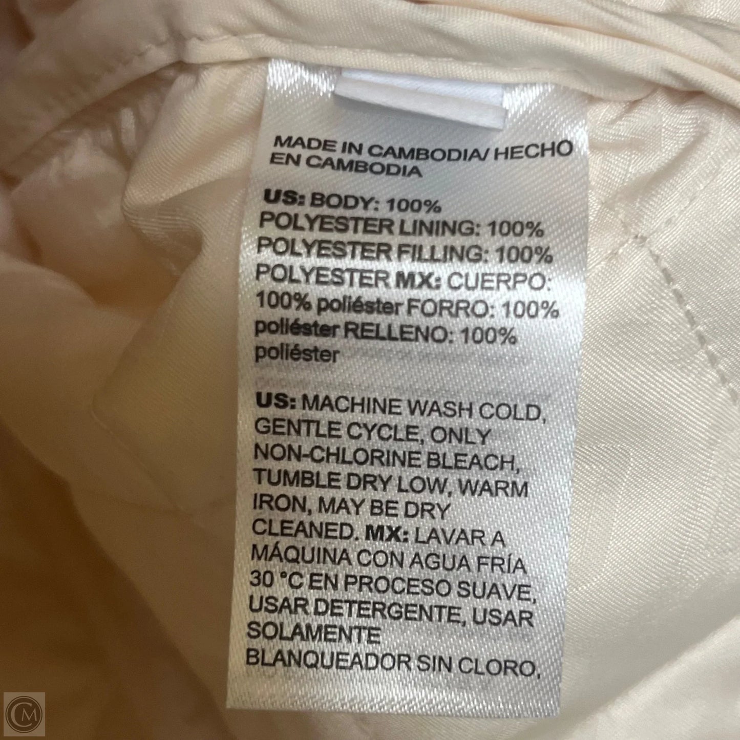 Jacket Puffer & Quilted By Chicos In Cream, Size: Xl