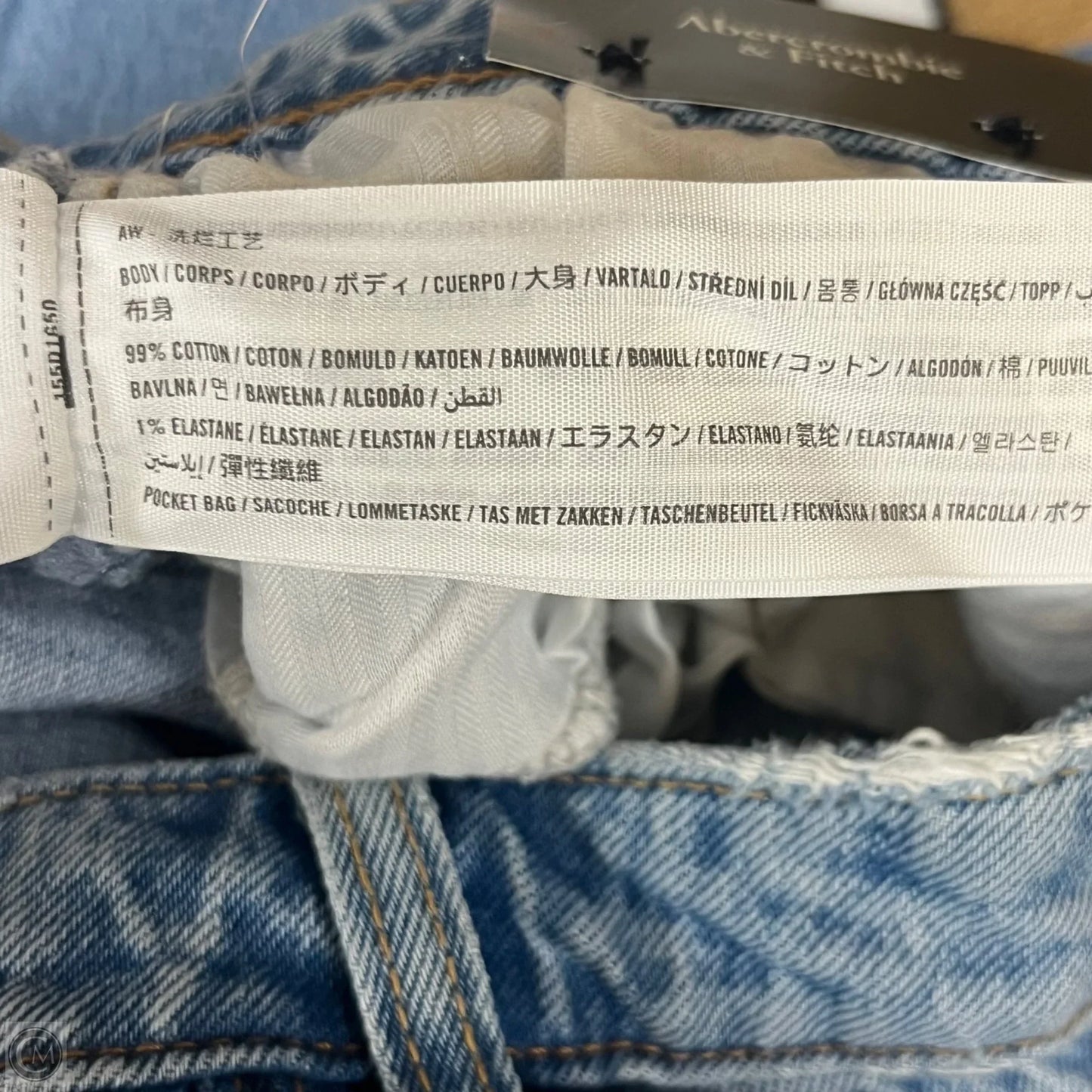 Jeans Straight By Abercrombie And Fitch In Blue Denim, Size: 14
