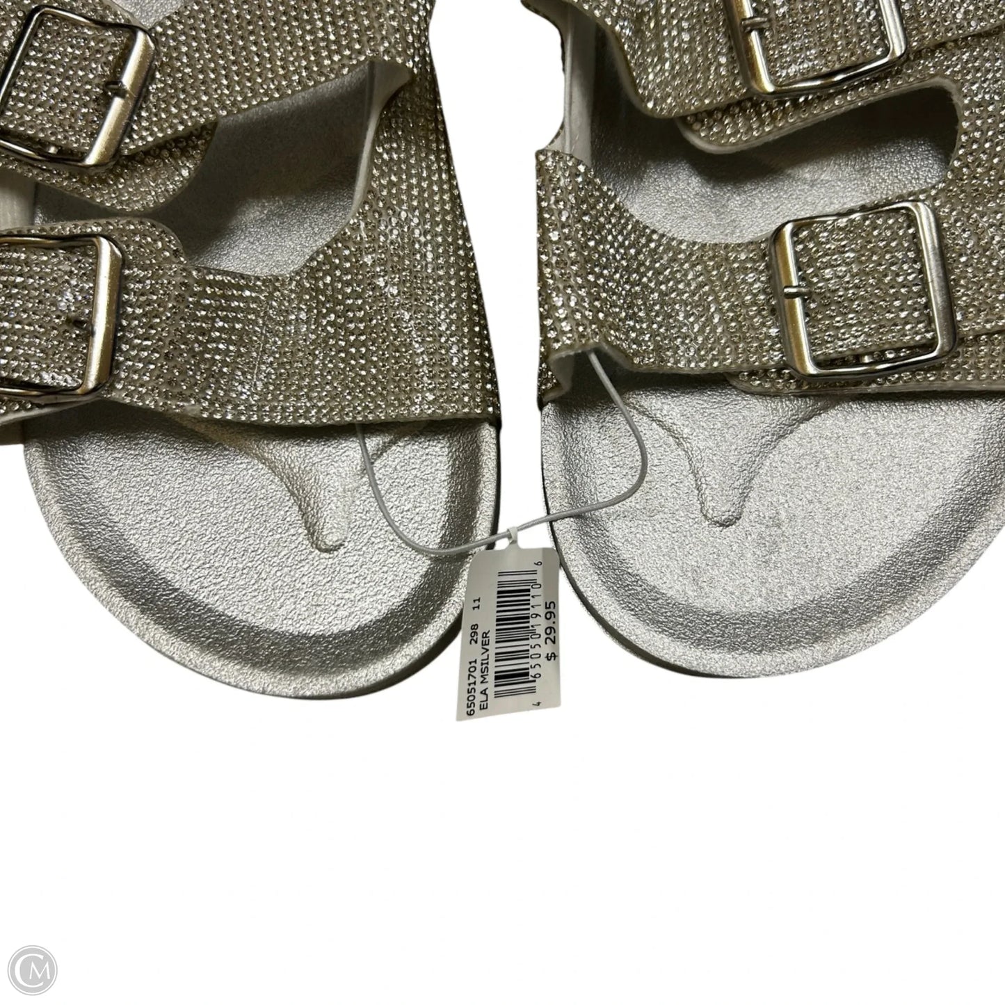 Sandals Flats By Db Studio In Silver, Size: 11