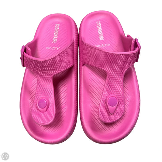 Sandals Flip Flops By Cushionaire In Pink, Size: 9.5