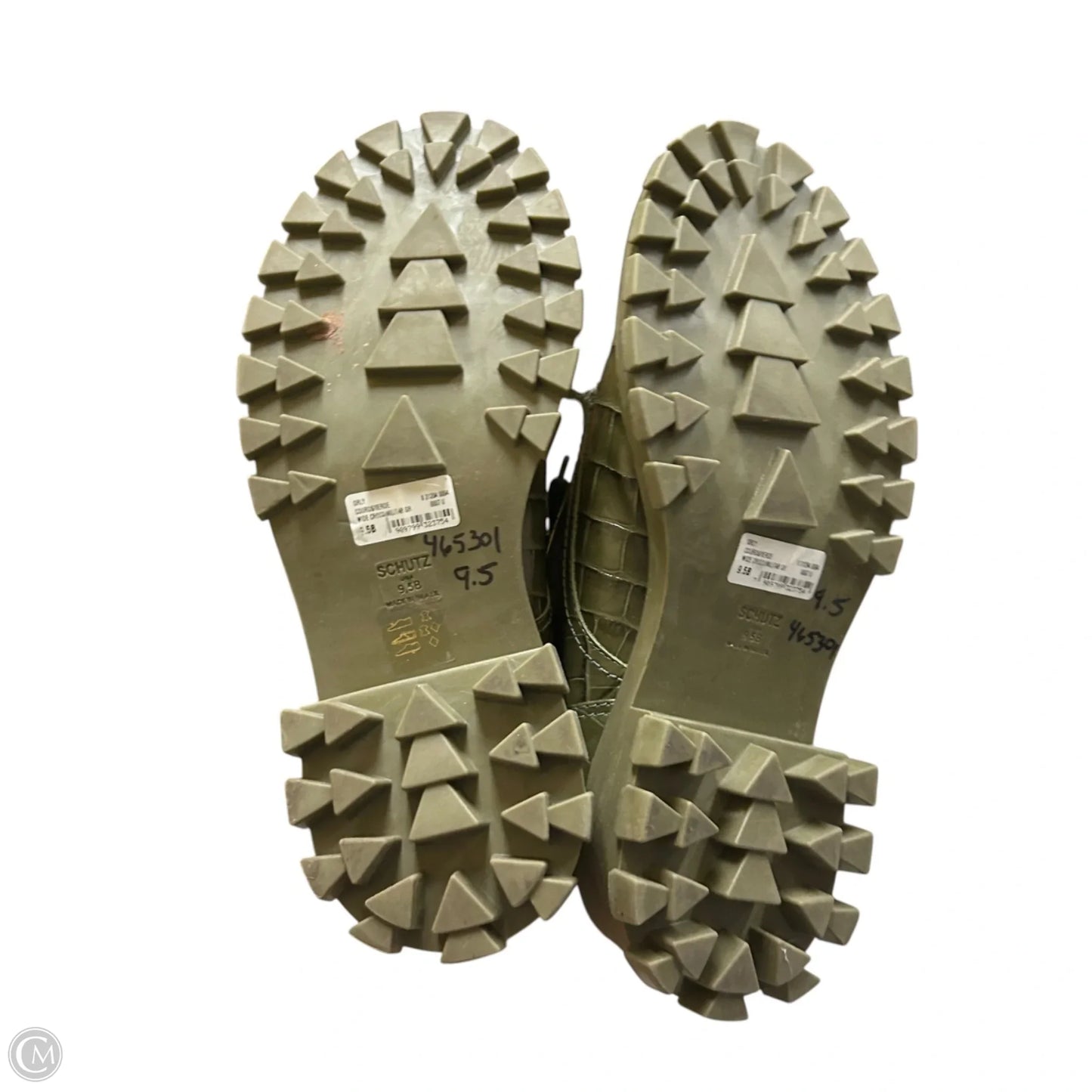 Boots Ankle Flats By Schutz In Green, Size: 9.5