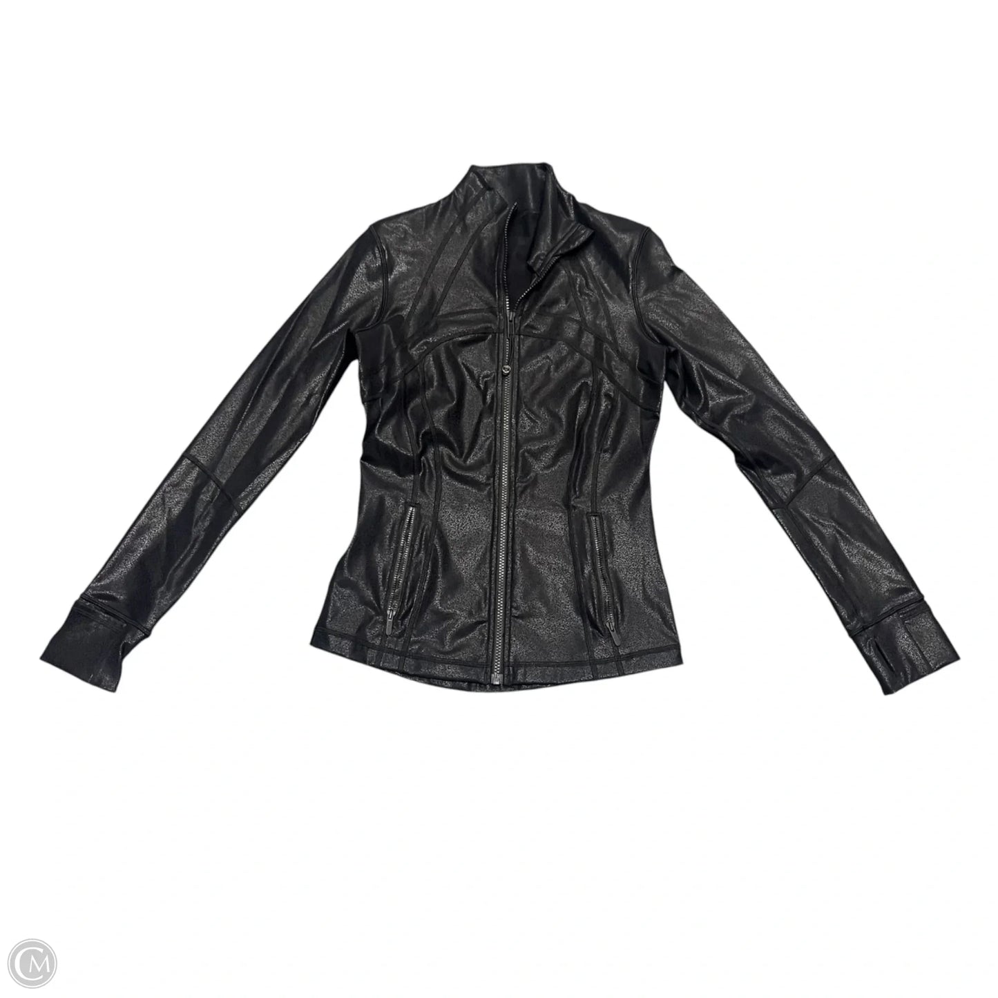 Athletic Jacket By Lululemon In Black, Size: M