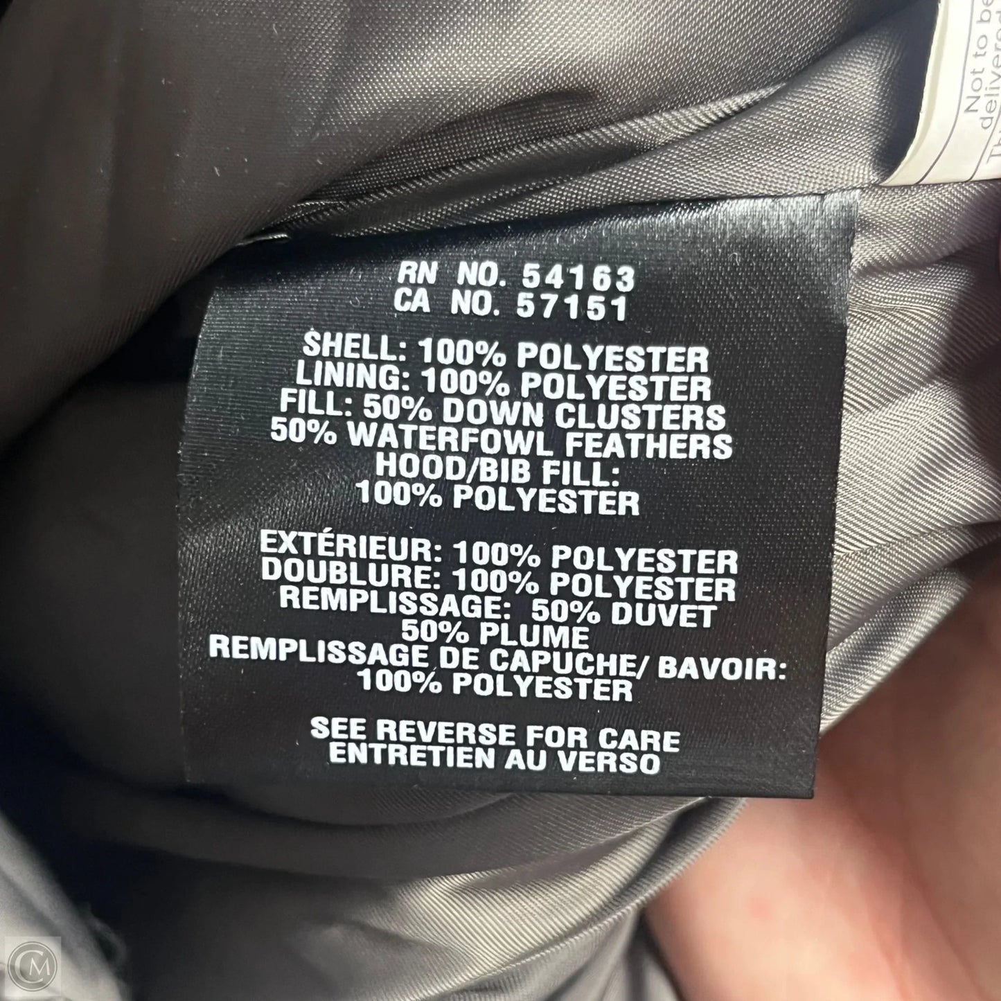 Jacket Puffer & Quilted By Cole-haan In Grey, Size: M