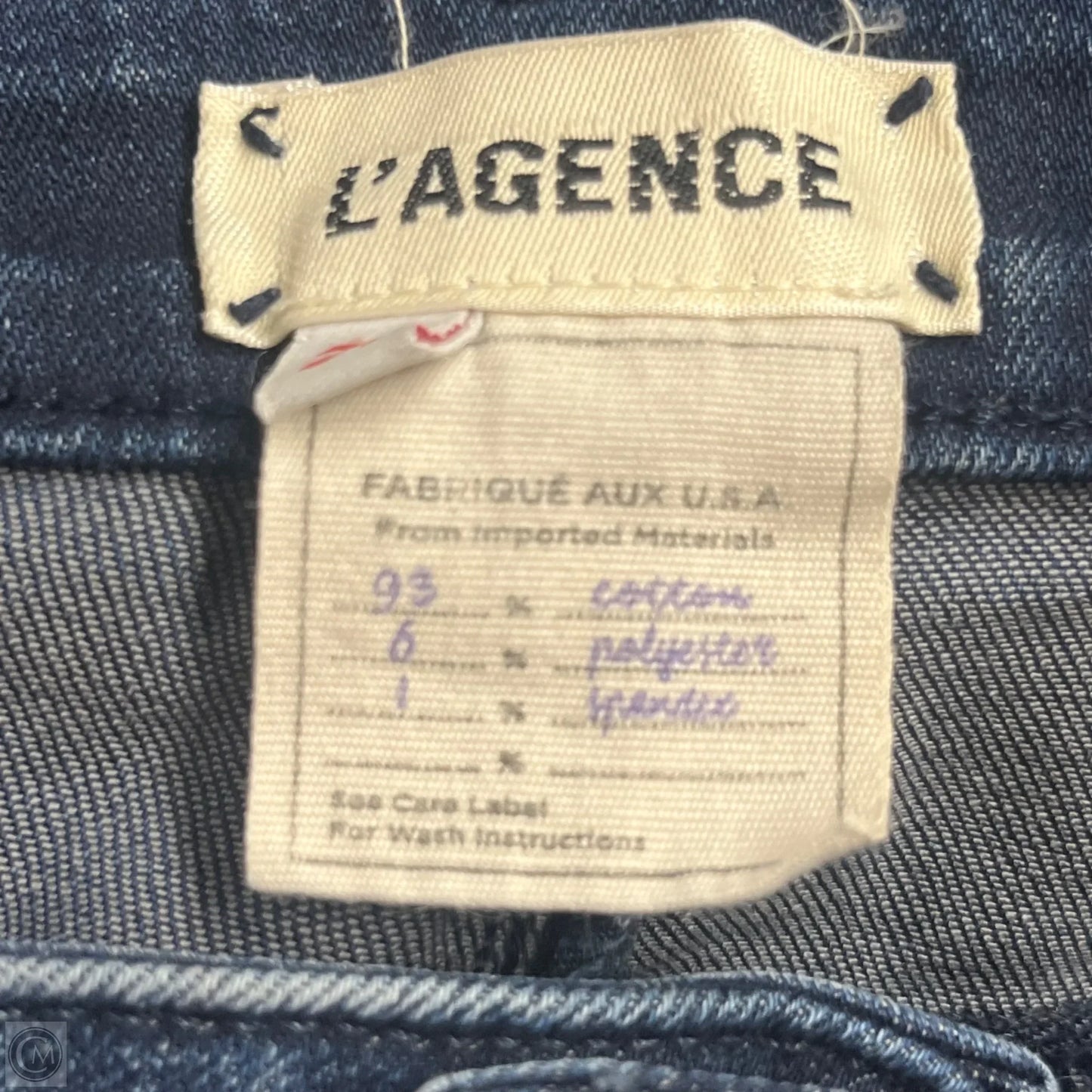 Jeans Boot Cut By L Agence In Blue Denim, Size: 2
