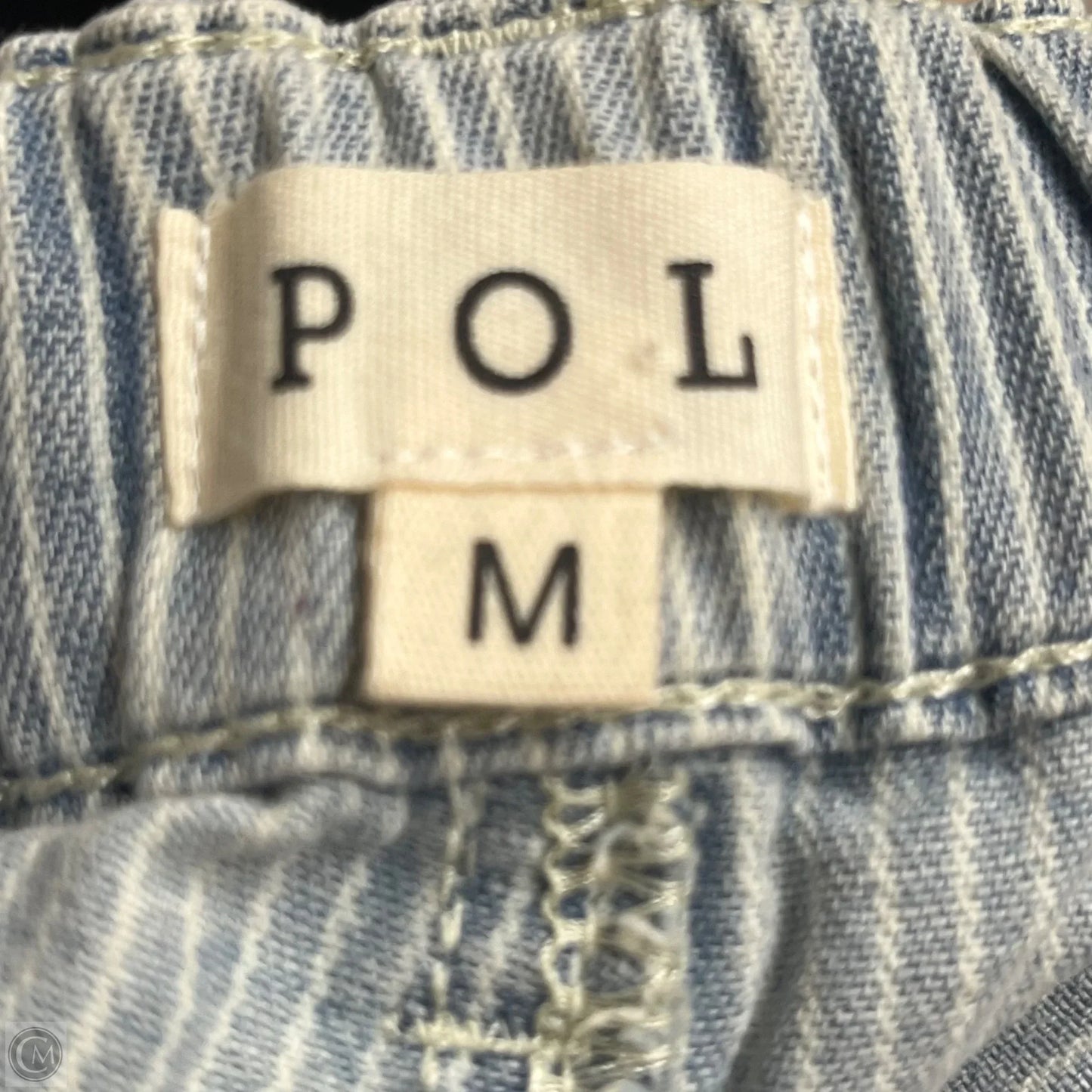 Pants Wide Leg By Pol In Blue Denim, Size: M