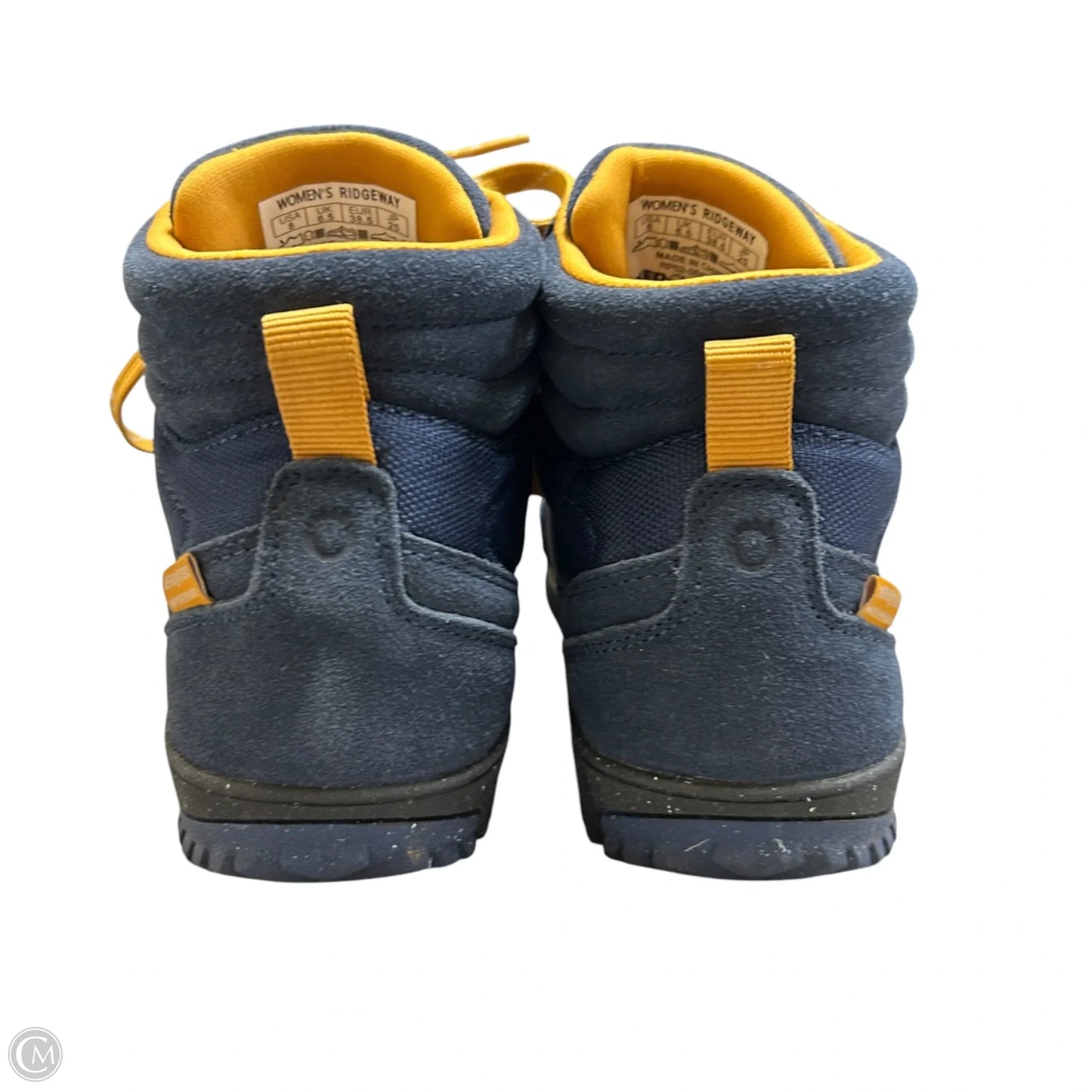 Shoes Hiking Boots By Xero In Blue & Yellow, Size: 8