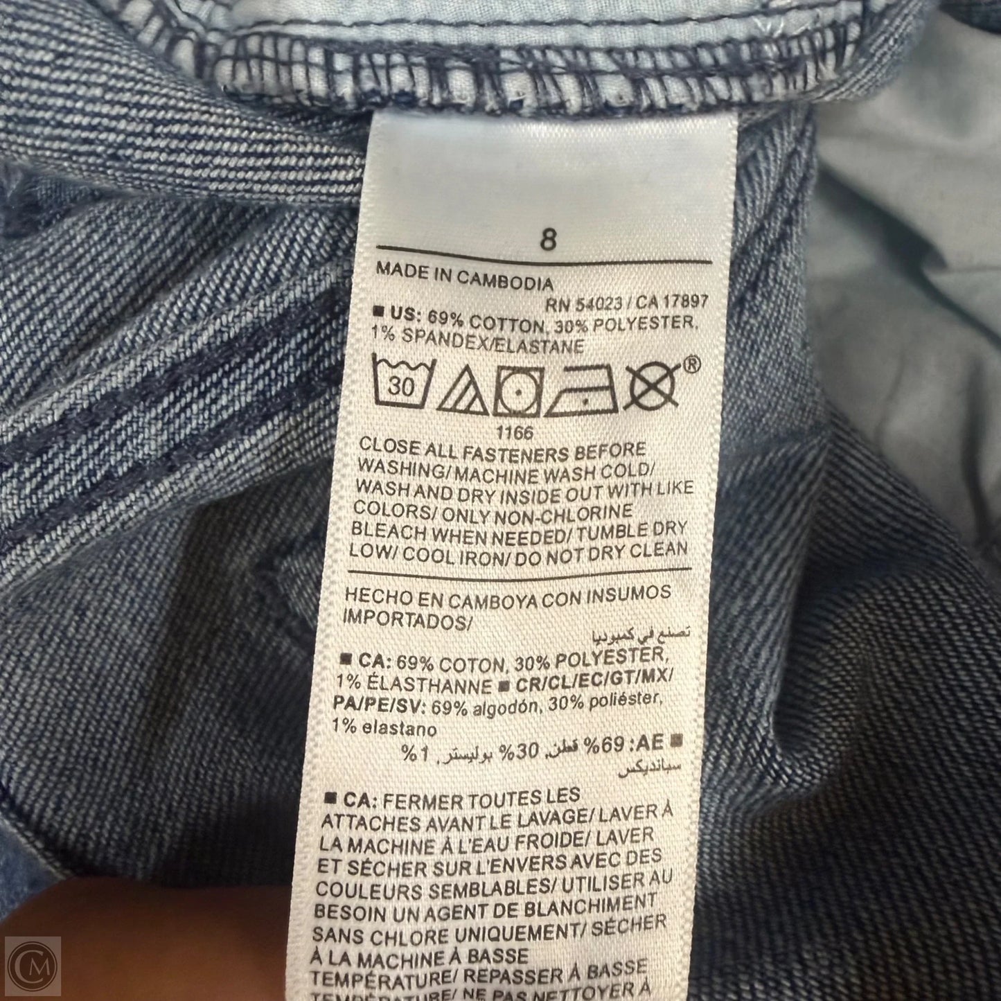Jeans Straight By Old Navy In Blue Denim, Size: M