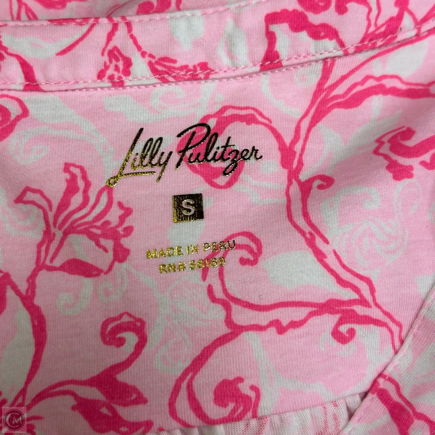 Dress Designer By Lilly Pulitzer In Pink & White, Size: S