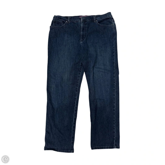 Jeans Straight By Gloria Vanderbilt In Blue Denim, Size: 16