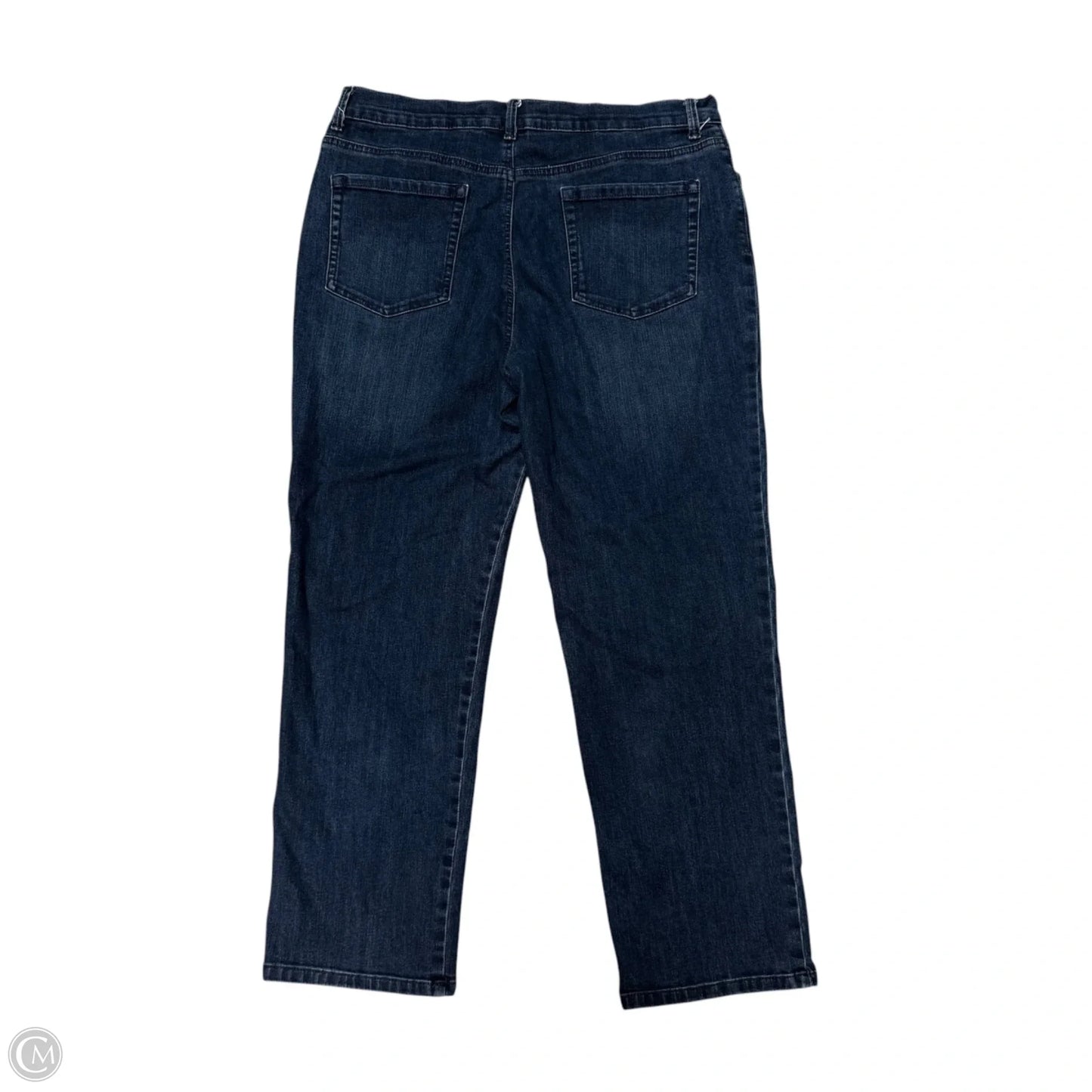 Jeans Straight By Gloria Vanderbilt In Blue Denim, Size: 16