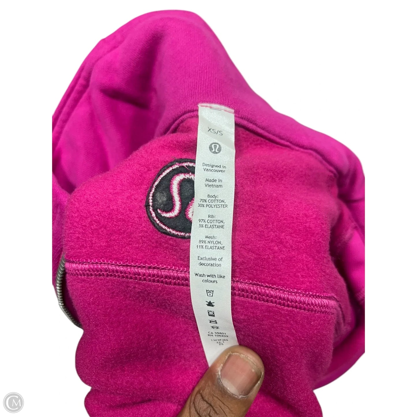 Athletic Jacket By Lululemon In Pink, Size: Xs
