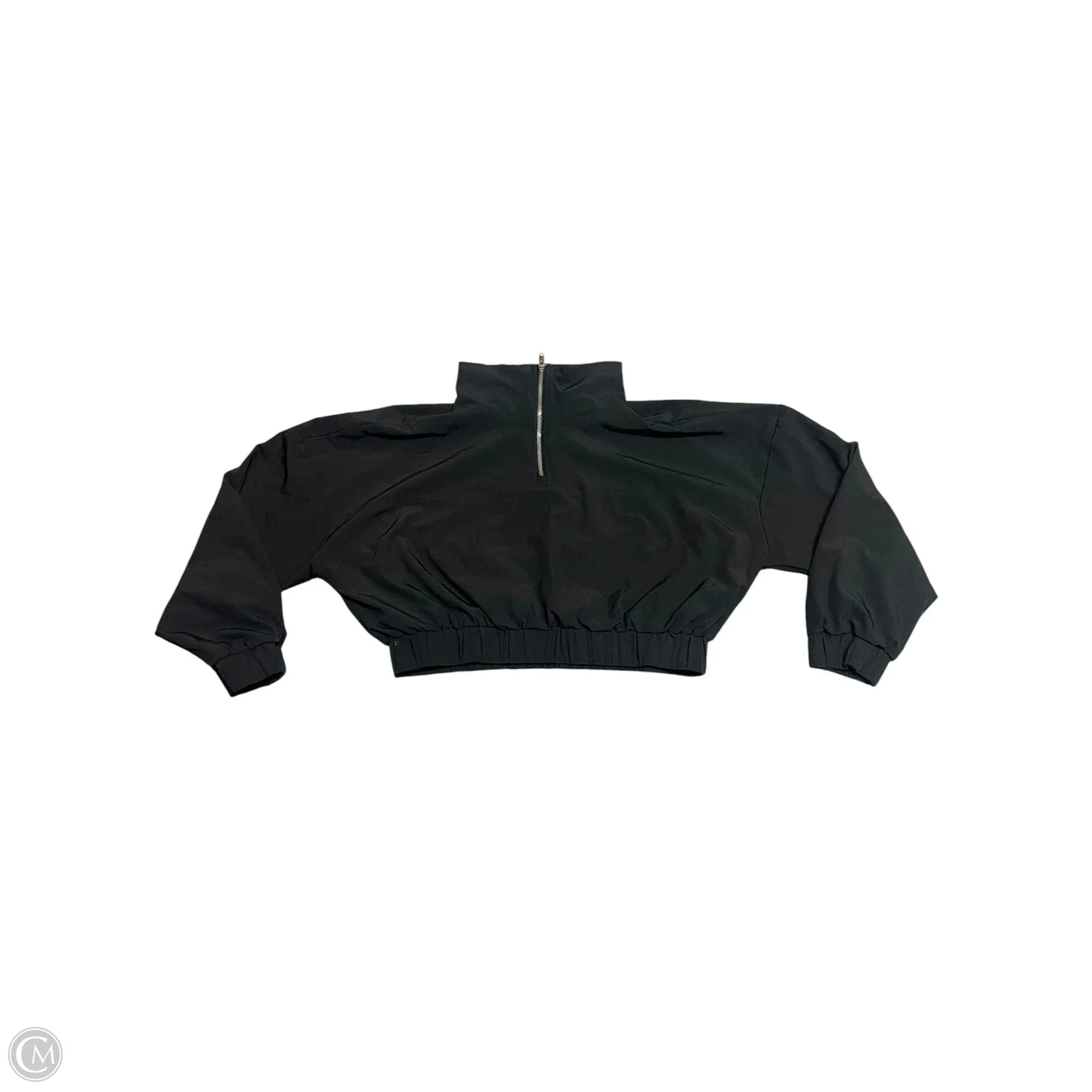 Athletic Sweatshirt Collar By Lezat In Black, Size: S