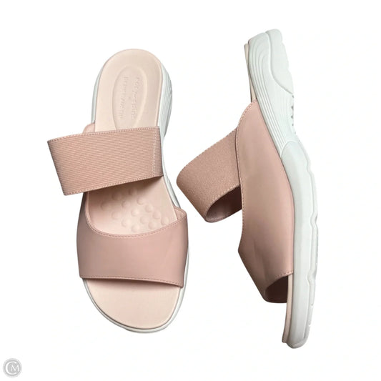 Sandals Flats By Easy Spirit In Pink & White, Size: 9.5