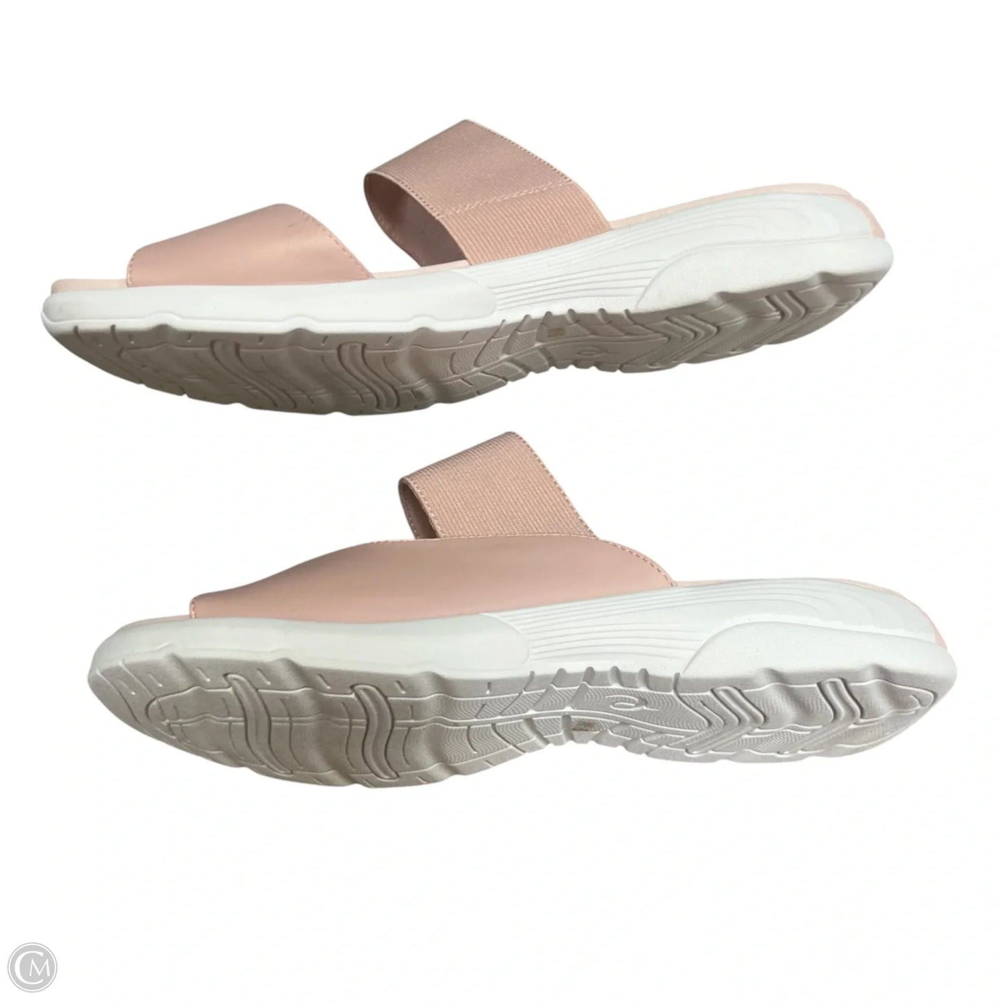 Sandals Flats By Easy Spirit In Pink & White, Size: 9.5