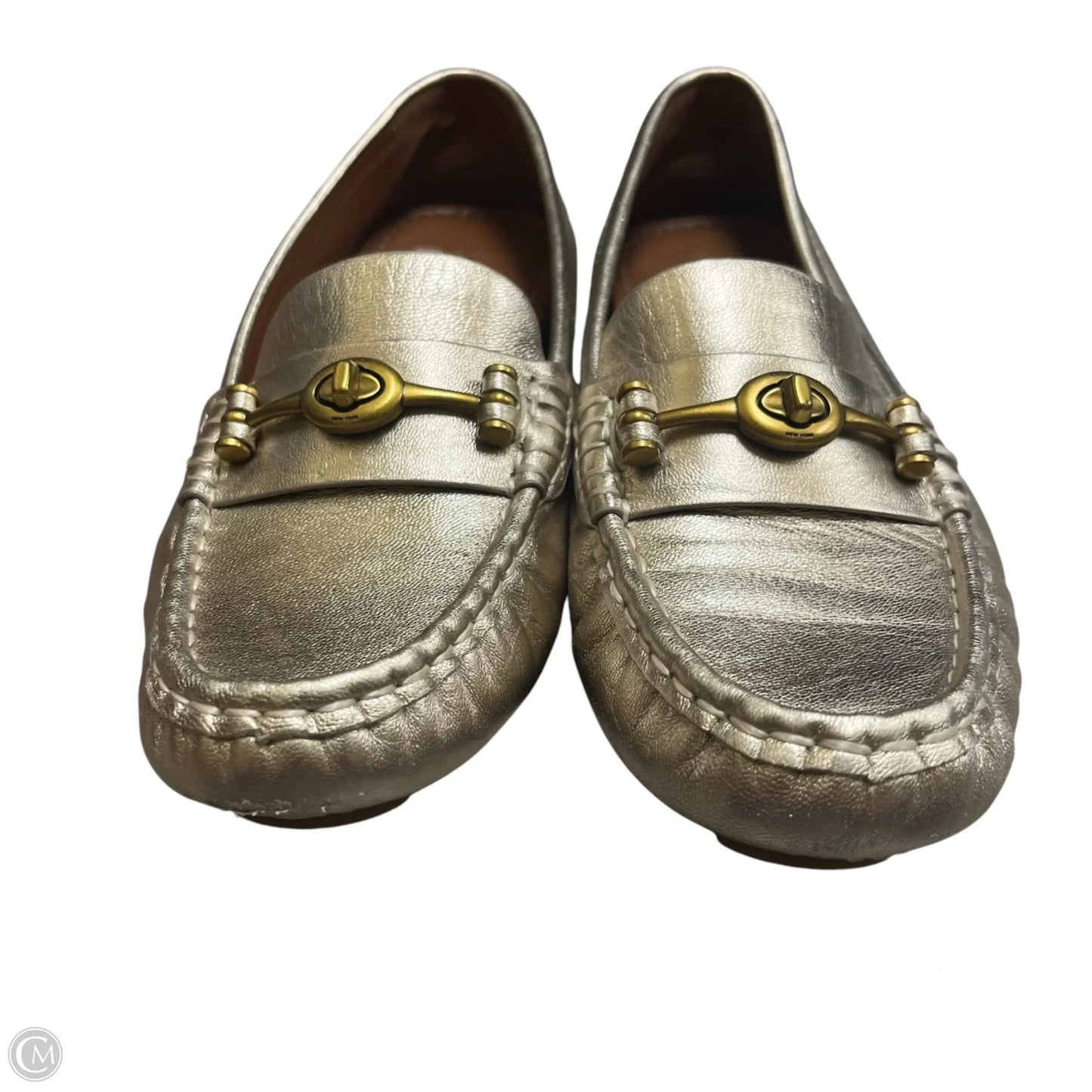 Shoes Designer By Coach In Gold, Size: 6.5