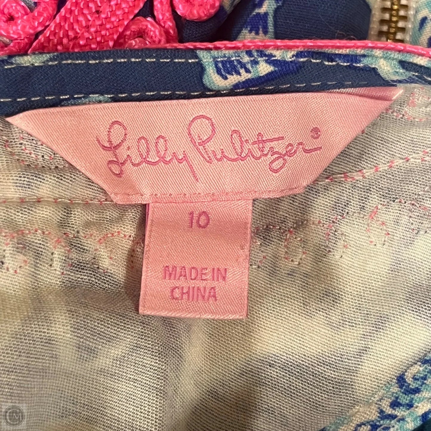 Dress Designer By Lilly Pulitzer In Blue & Pink, Size: M