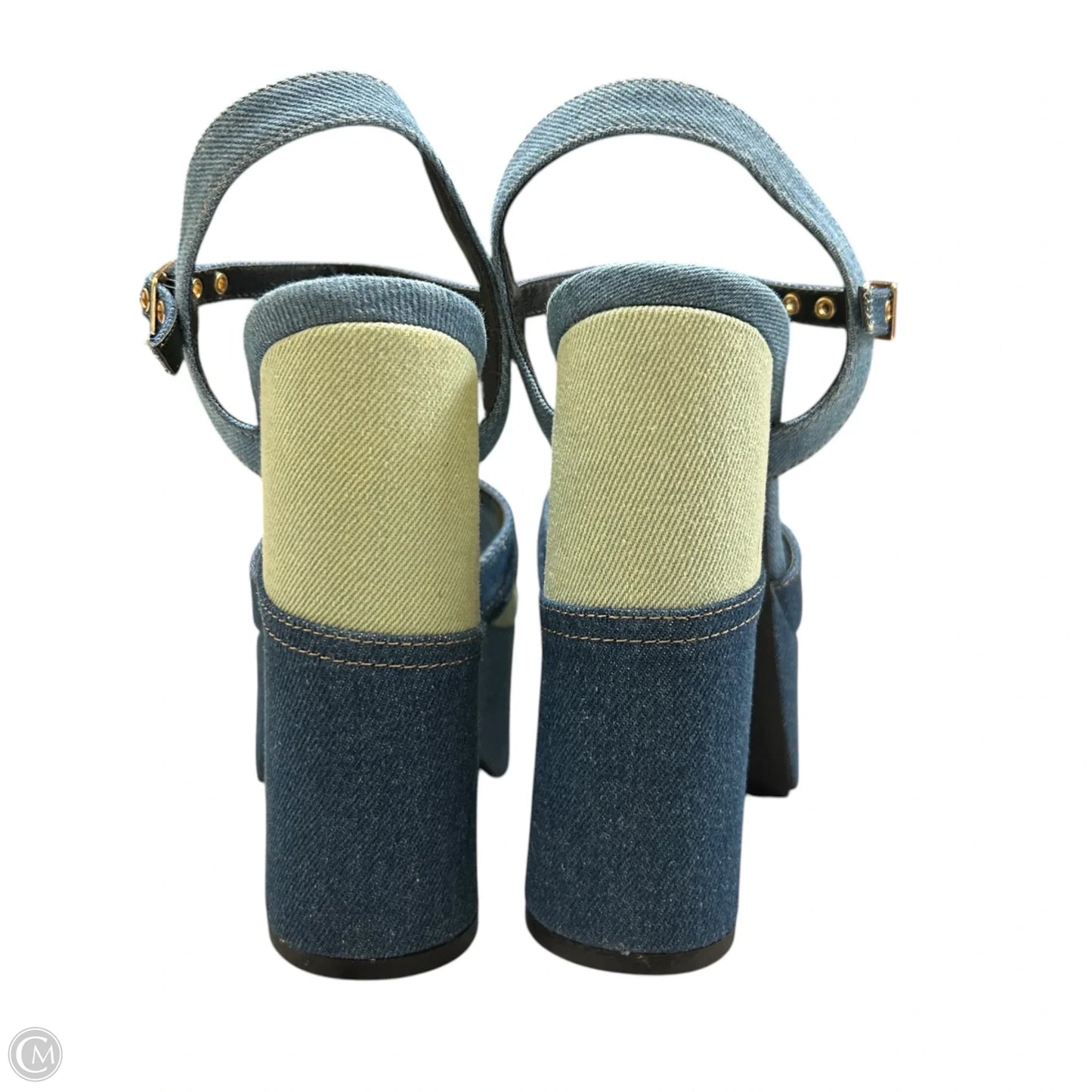 Shoes Heels Platform By Azalea Wang In Blue Denim, Size: 9